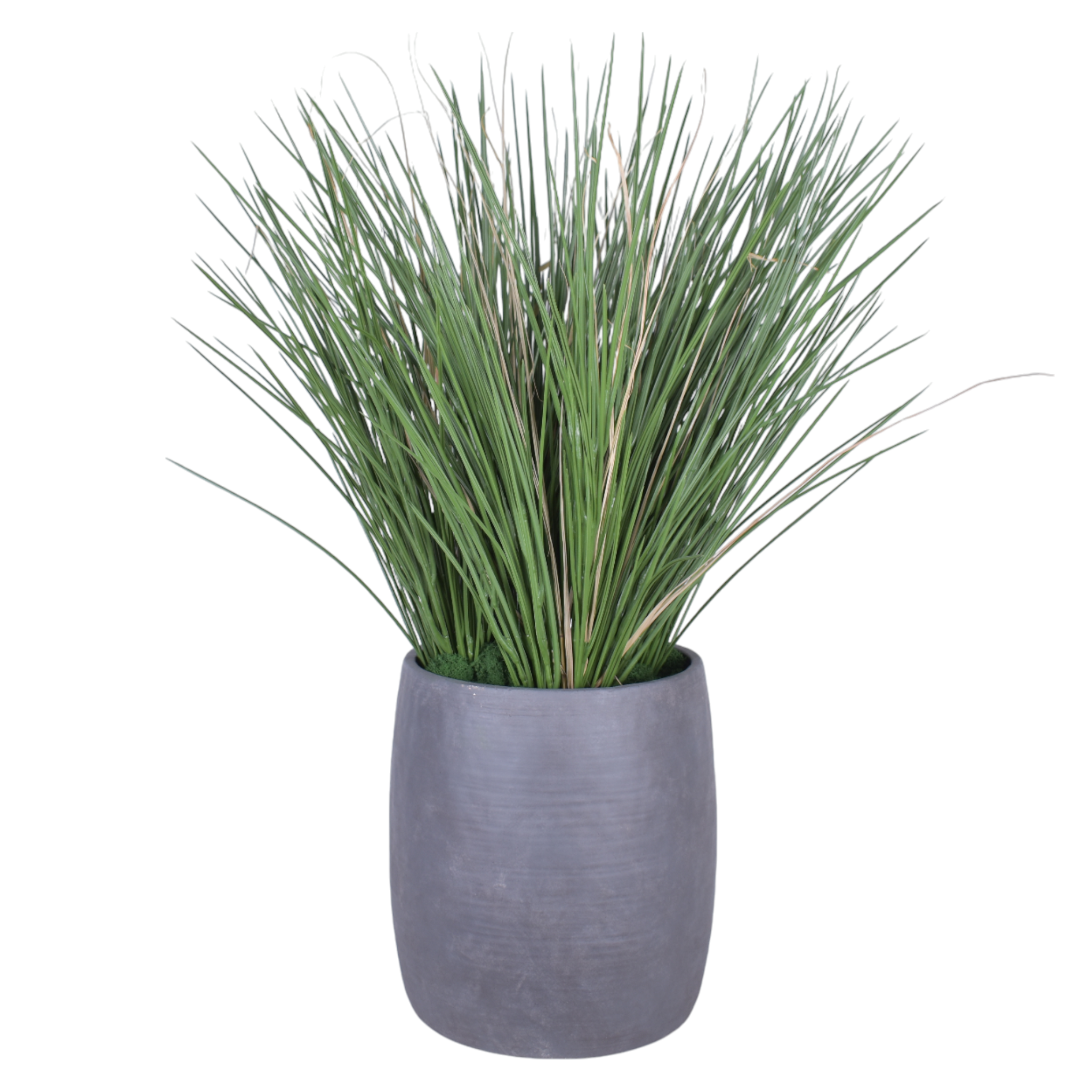 13" Crete Planter with Grass Arrangement   AR1018