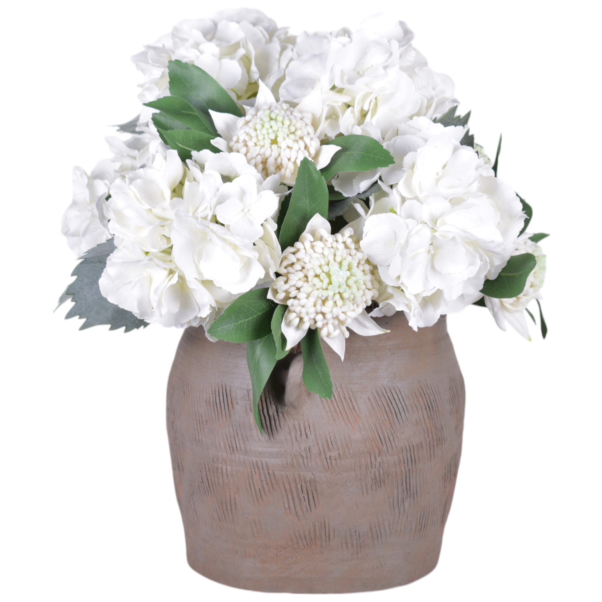 Carmen Planter with Hydrangea Arrangement   AR1058