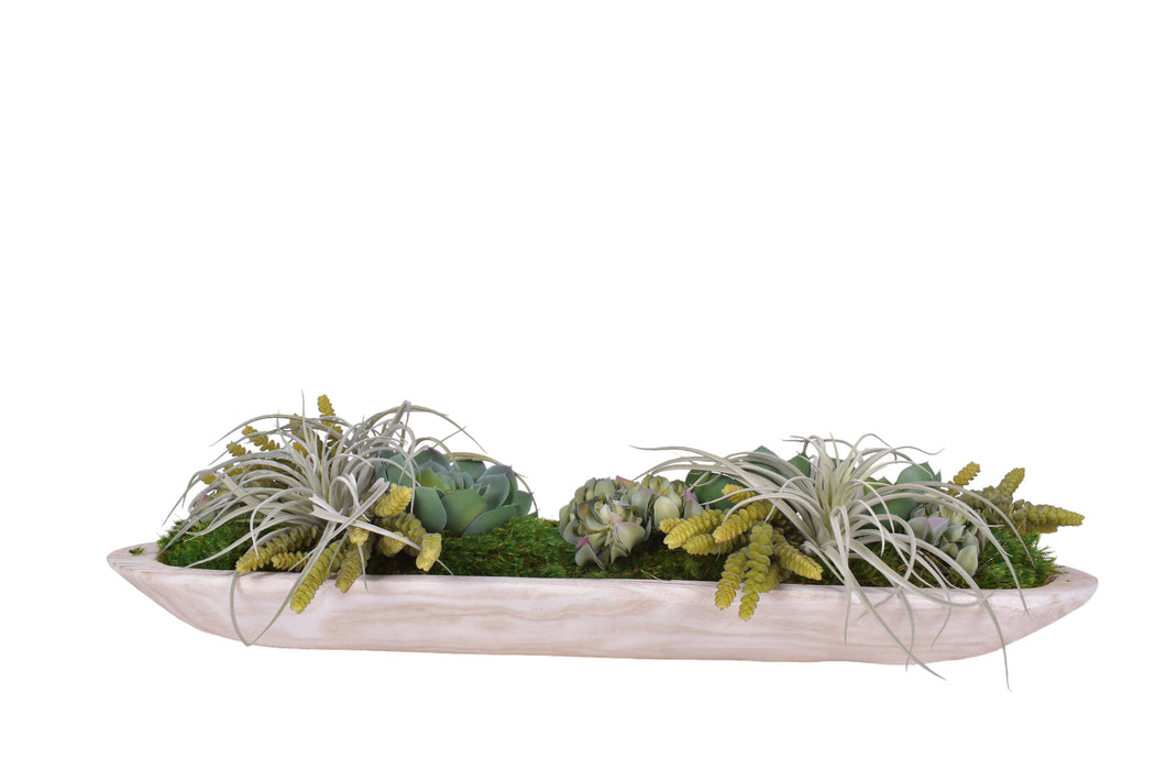 40" Sedona Trough with Succulents & Airplants   AR1122