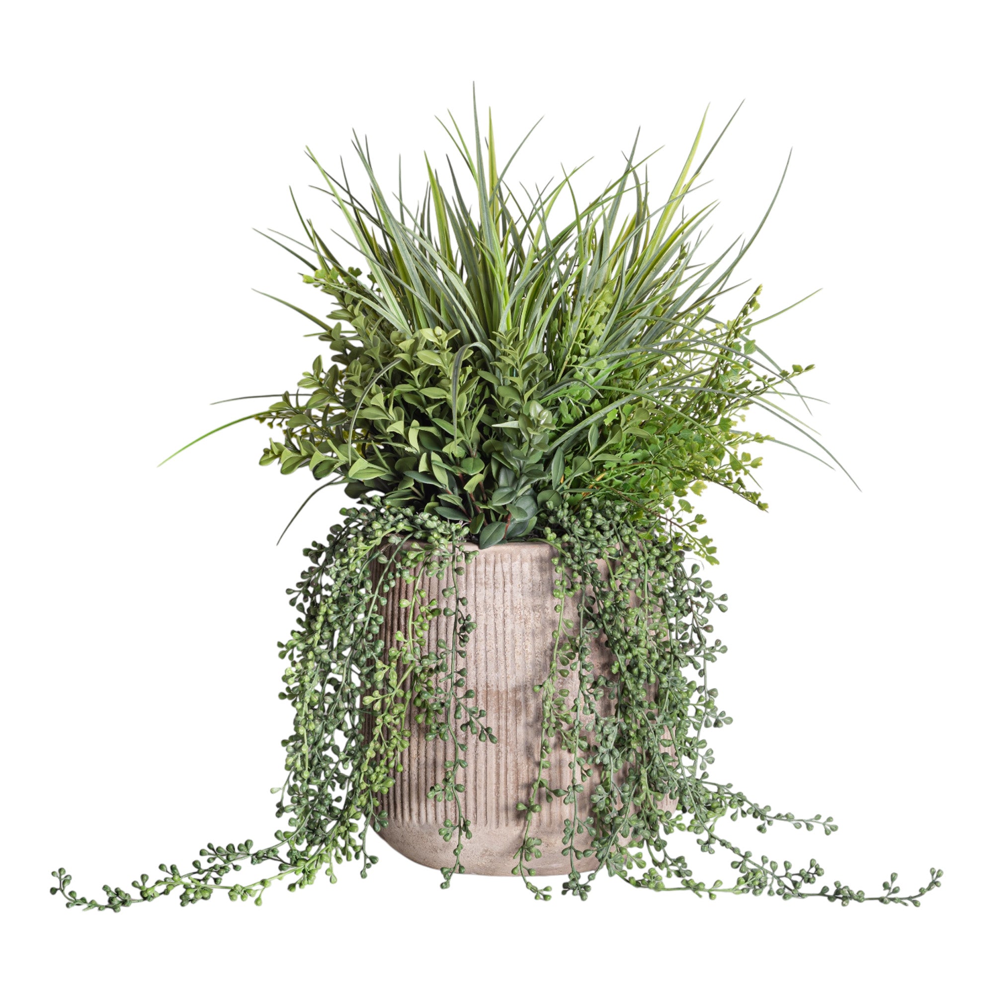 11" Kaden Planter with Mixed Greenery Arrangement AR1252
