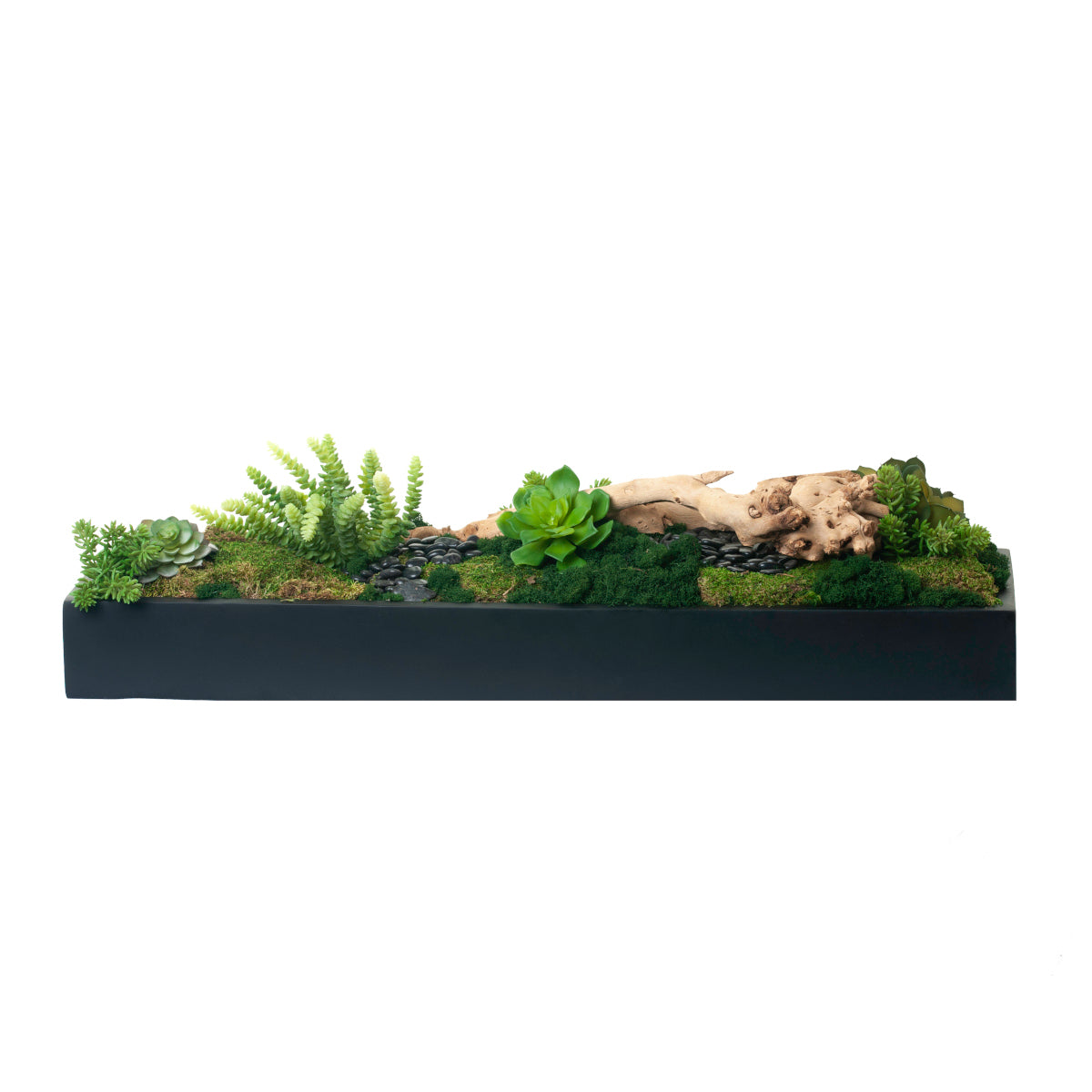 40" Black Manhattan Tray with Driftwood Arrangement AR1255