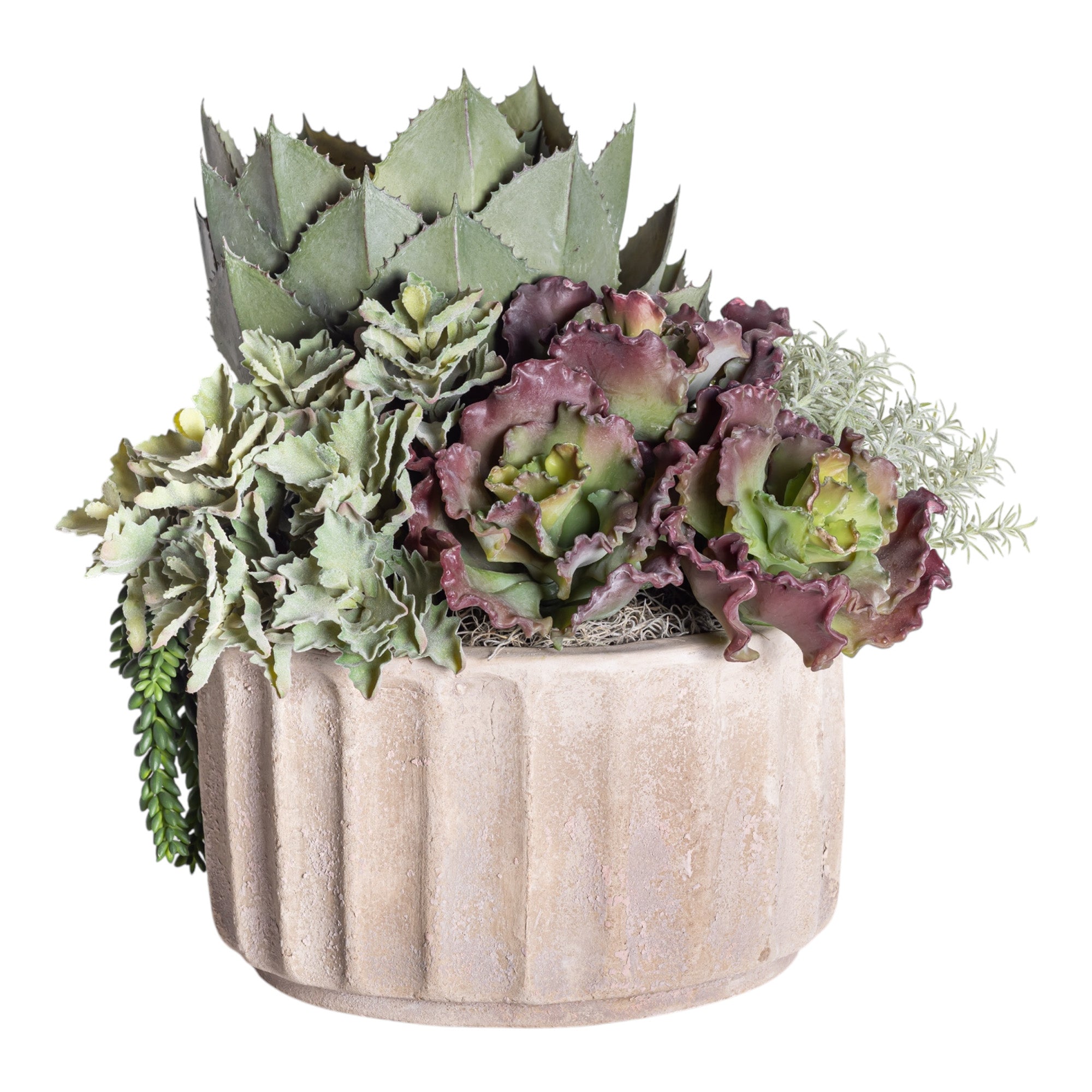 15" Verona Planter with Mixed Succulent Arrangement AR1267