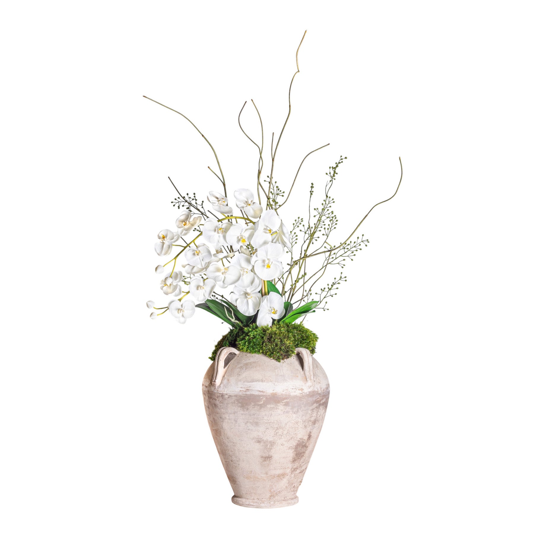 20" Amalfi Jug with Orchid Arrangement AR1277
