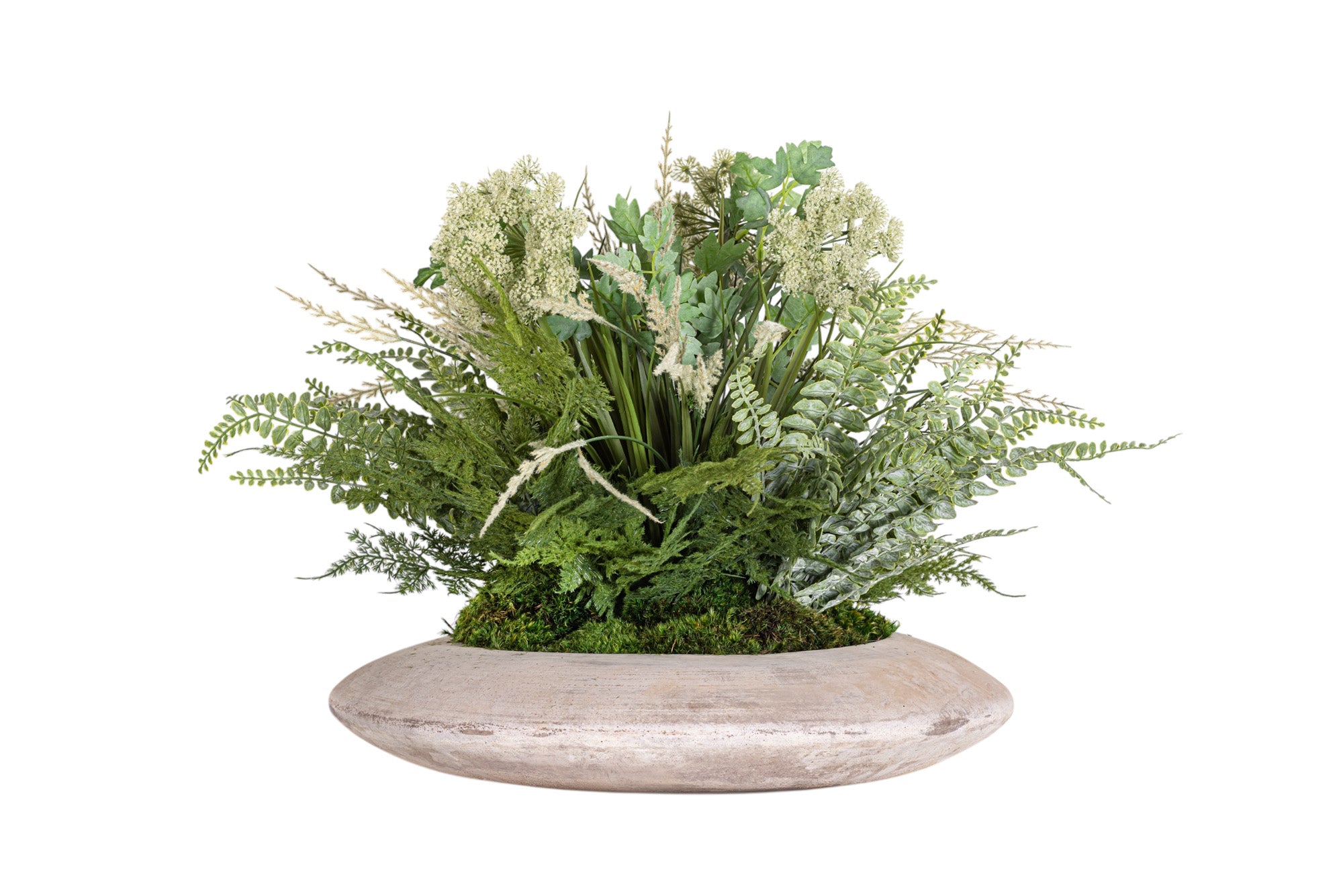 20" Flying Saucer with Whimsical Greenery Arrangement AR1348
