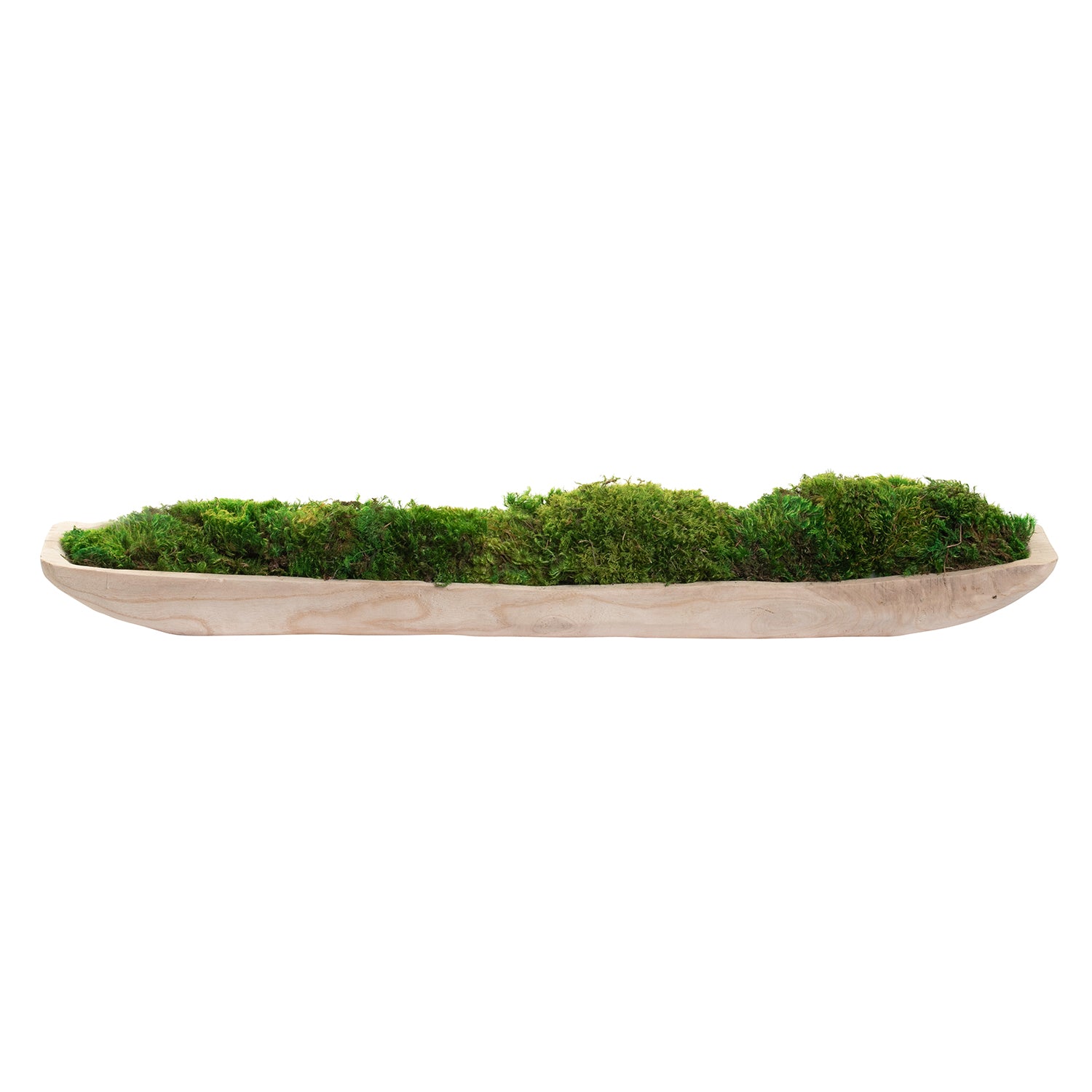 36" Sedona Wood Tray Planter with Mood Moss   AR1391