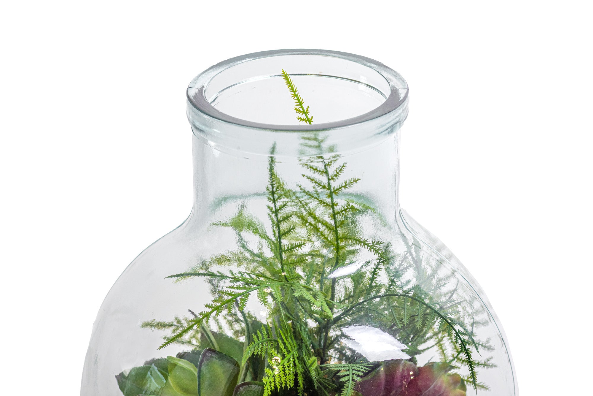 12” San Miguel Terrarium White Pebble Arrangement   AR1485