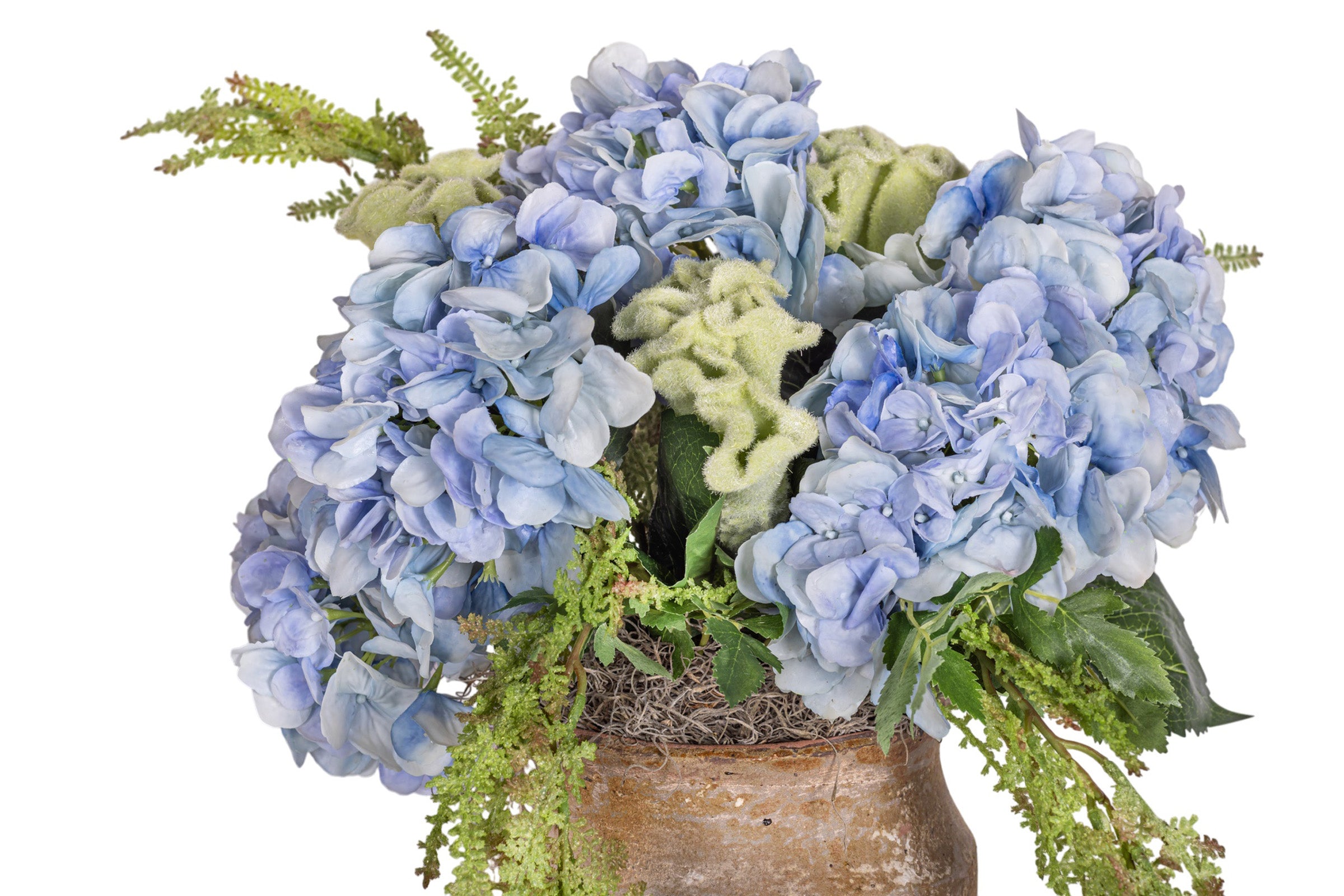 8" Titan Pot with Hydrangea Arrangement