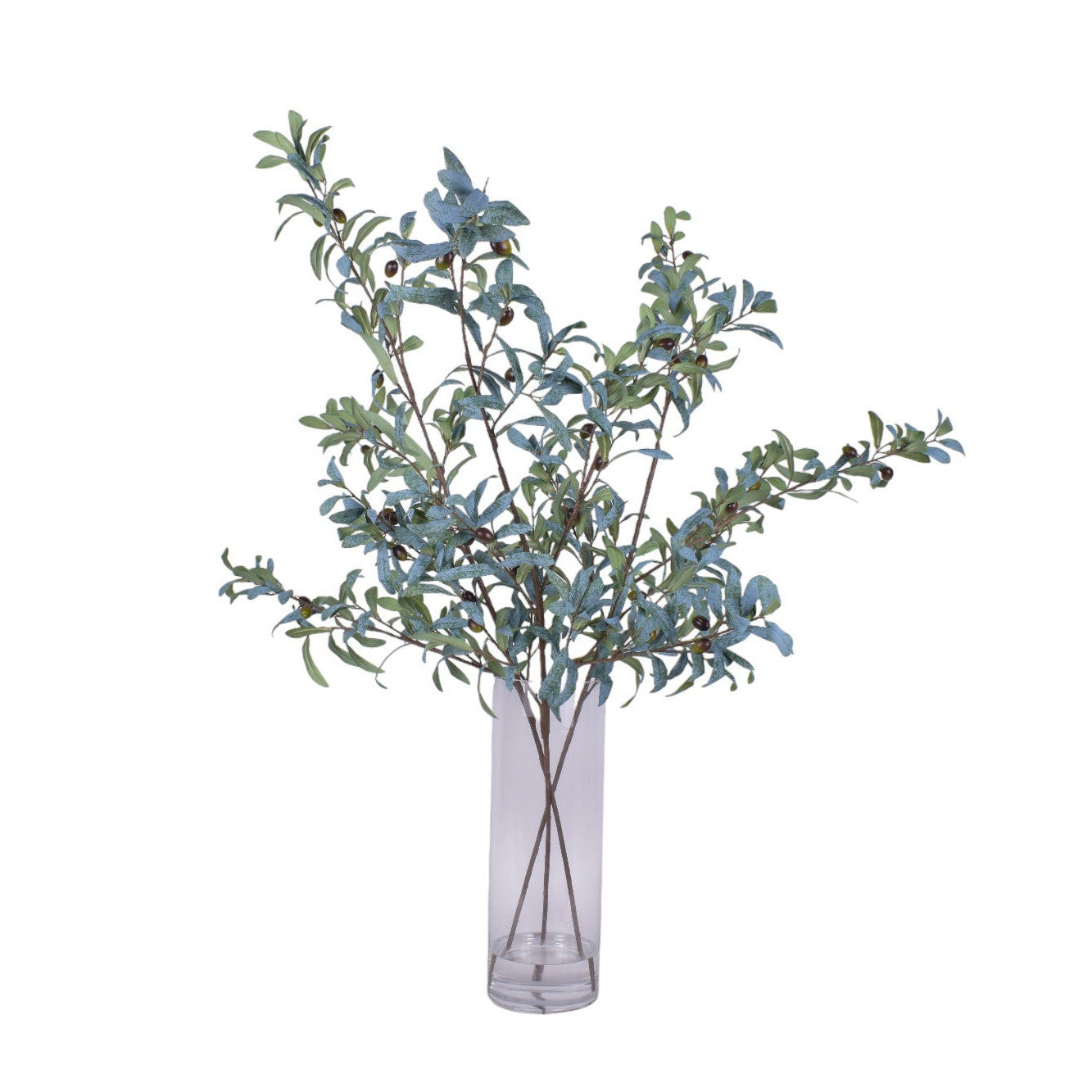 18"H Mazzy Vase with Olive Stem Arrangement    AR1586