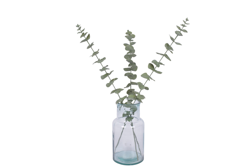 11" San Miguel Vase with Eucalyptus Stems   AR1699