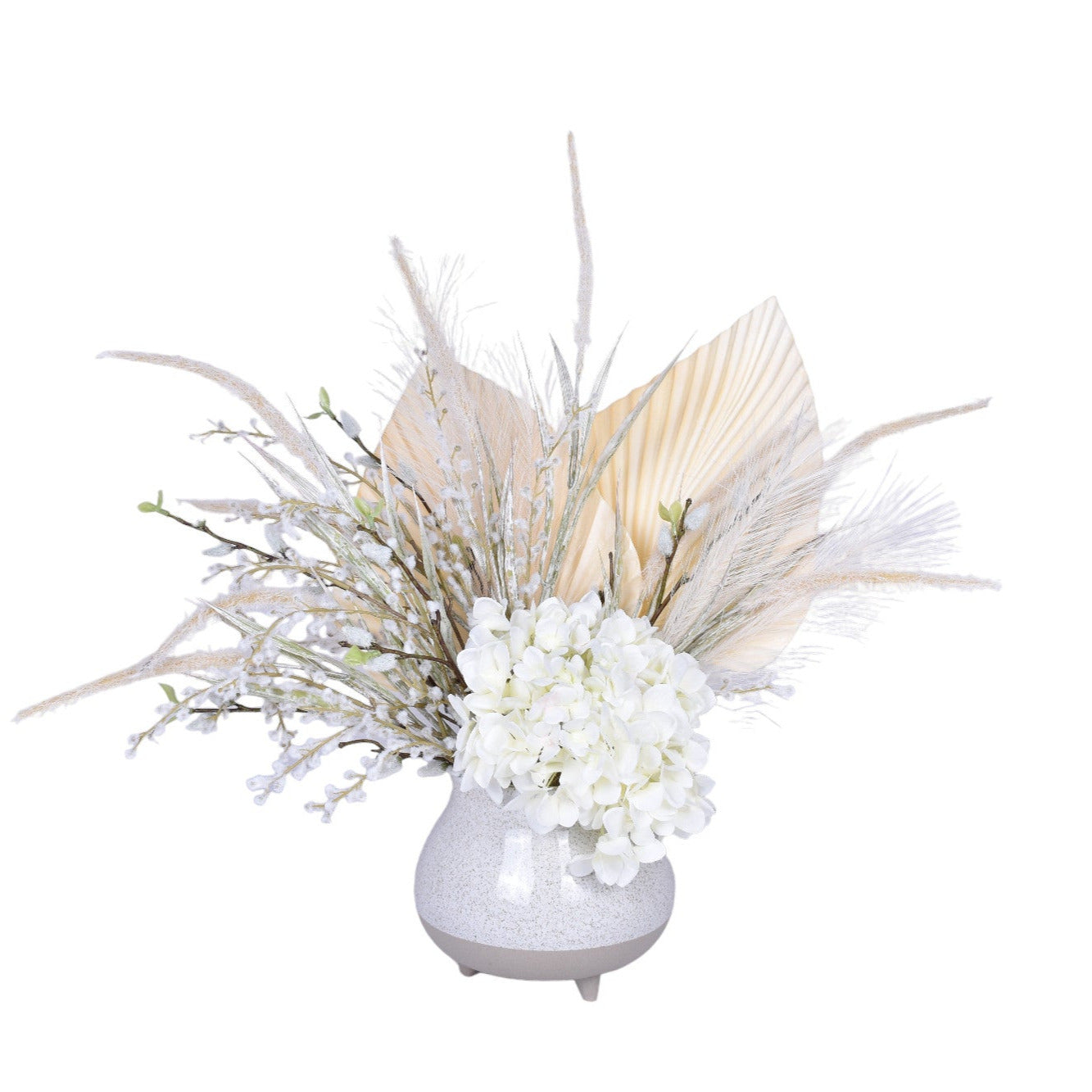 Blair Pot with Hydrangeas and Willow Arrangement   AR1737