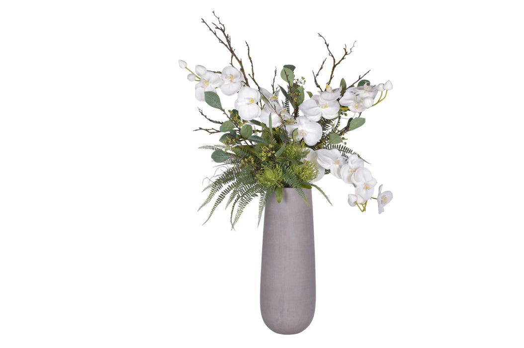 Mack Concrete Vase with Orchids   AR1751