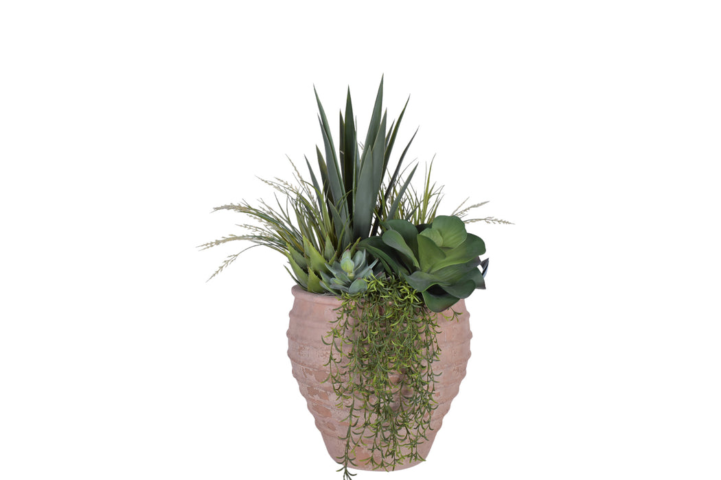 Roma Planter with UV Succulents   AR1754