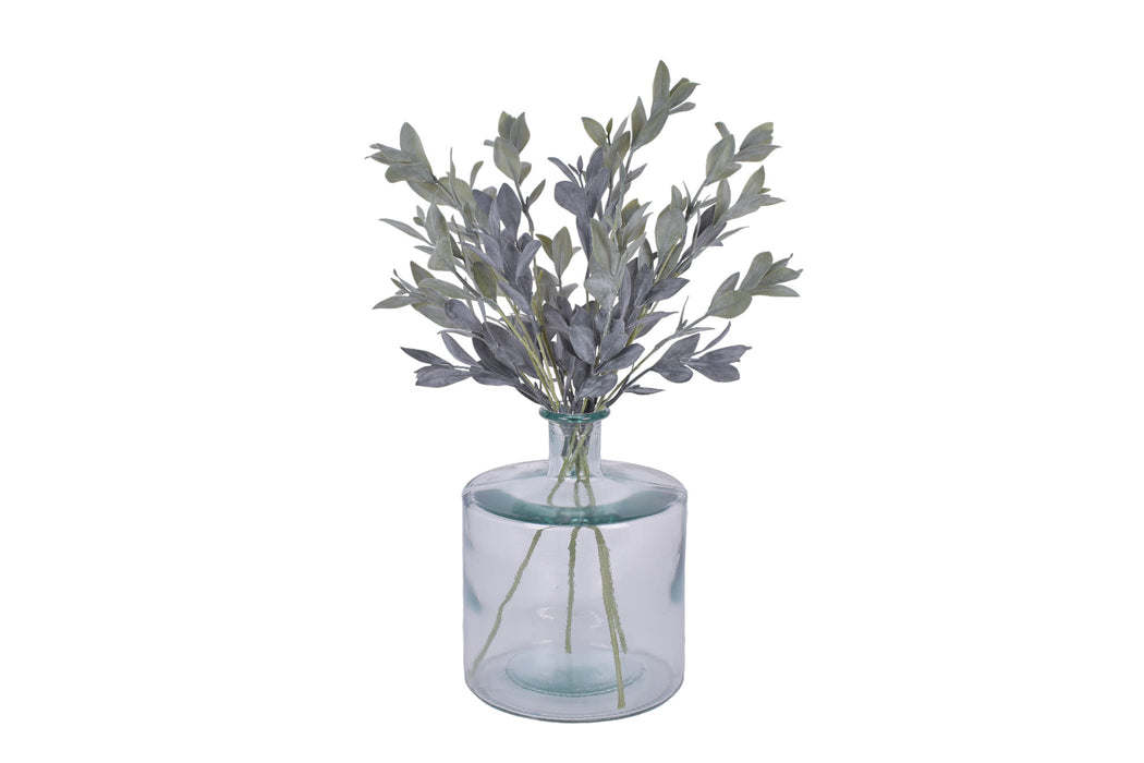 10" San Miguel Vase with Eucalyptus   AR1778