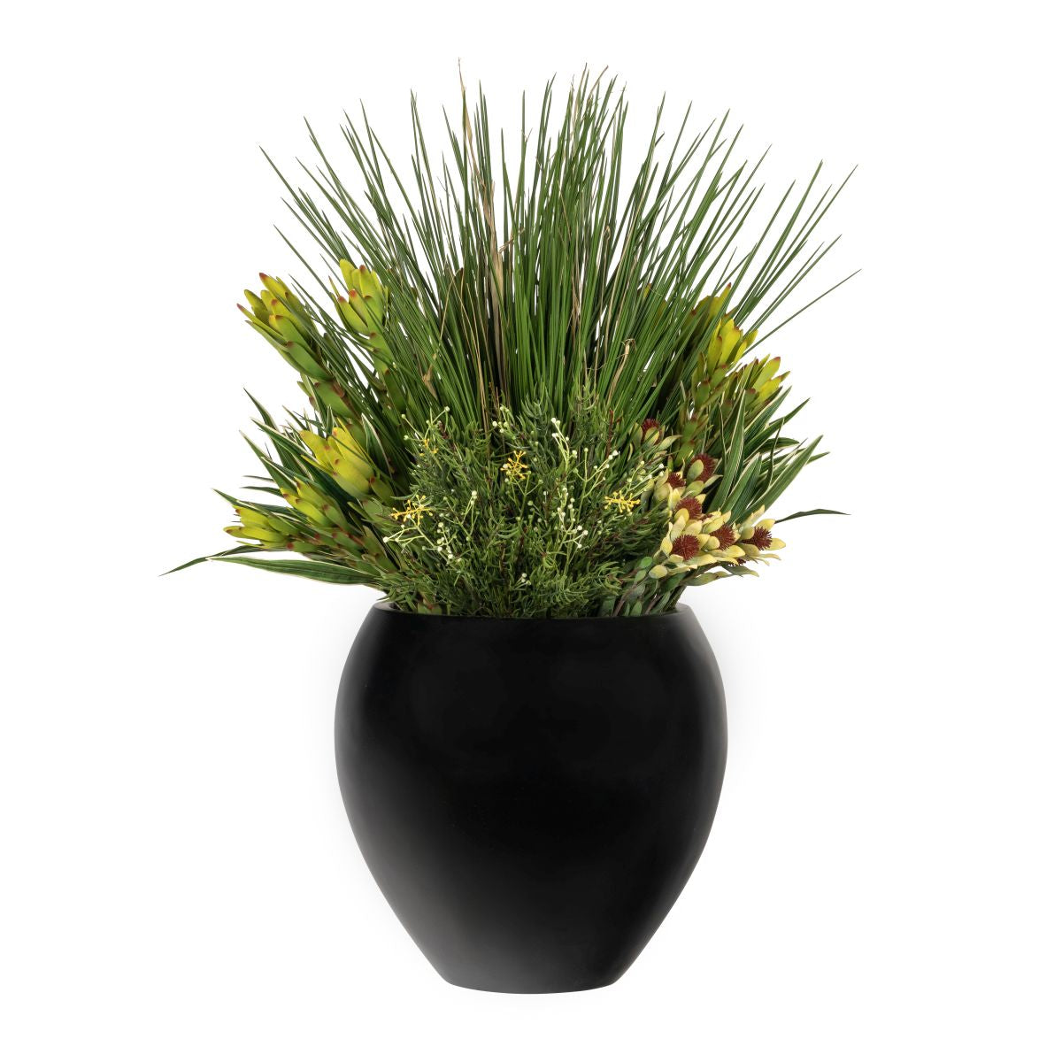 17" Rotondo Planter with UV Protected Greenery   AR1820UV