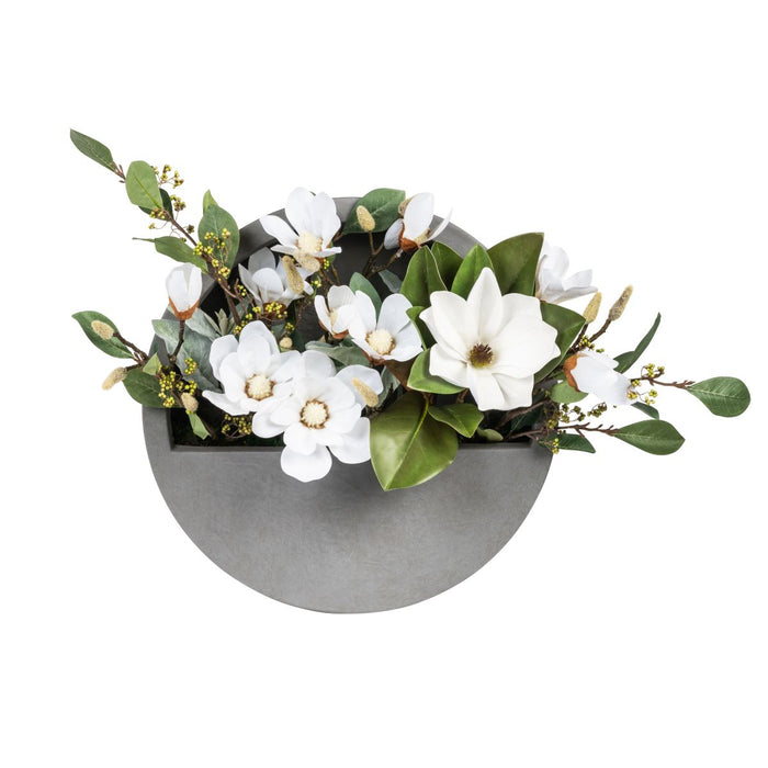 Large Poppy Wall Hanger with Magnolia Arrangement   AR1827