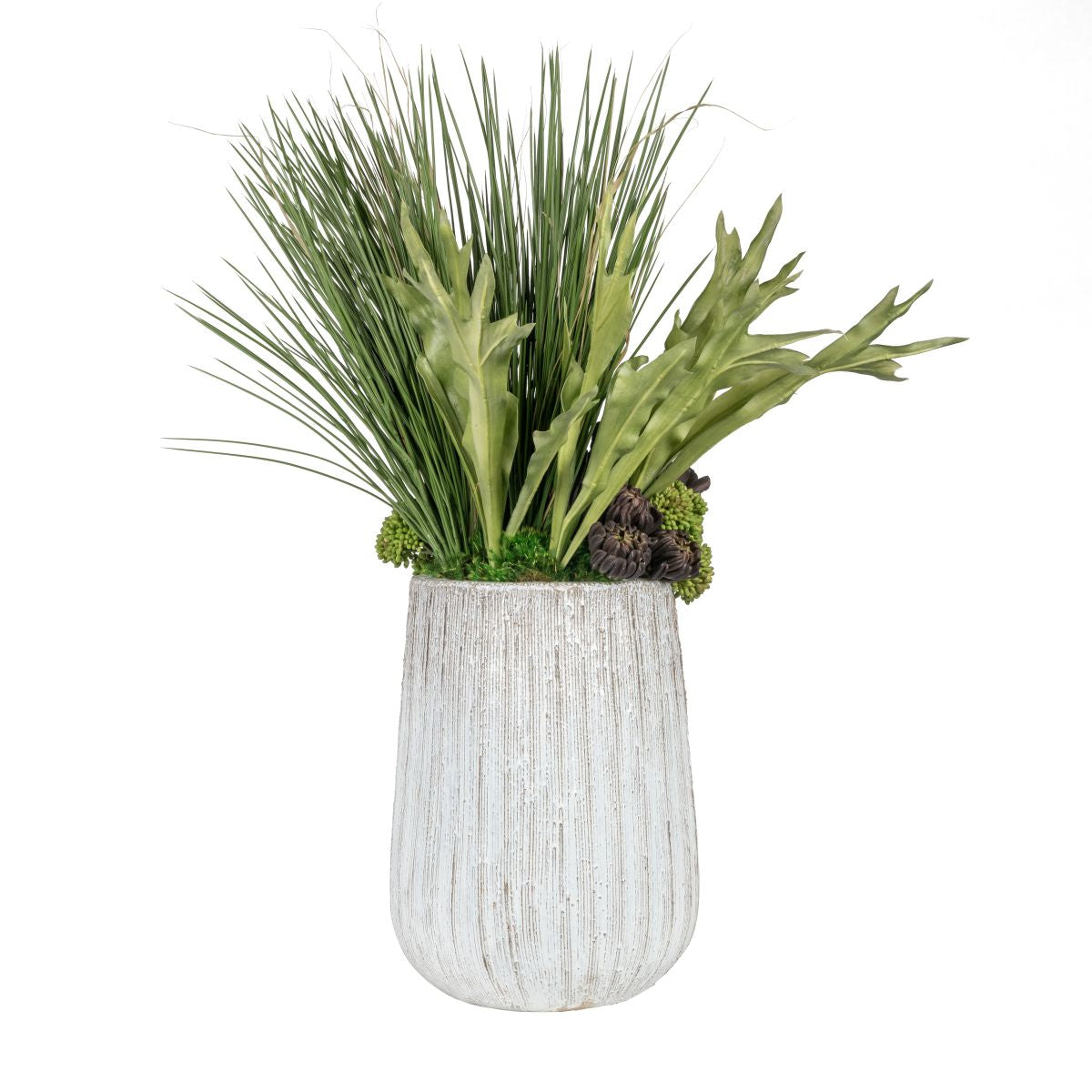 Small Felix Planter with Grass and Succulent Arrangement   AR1834