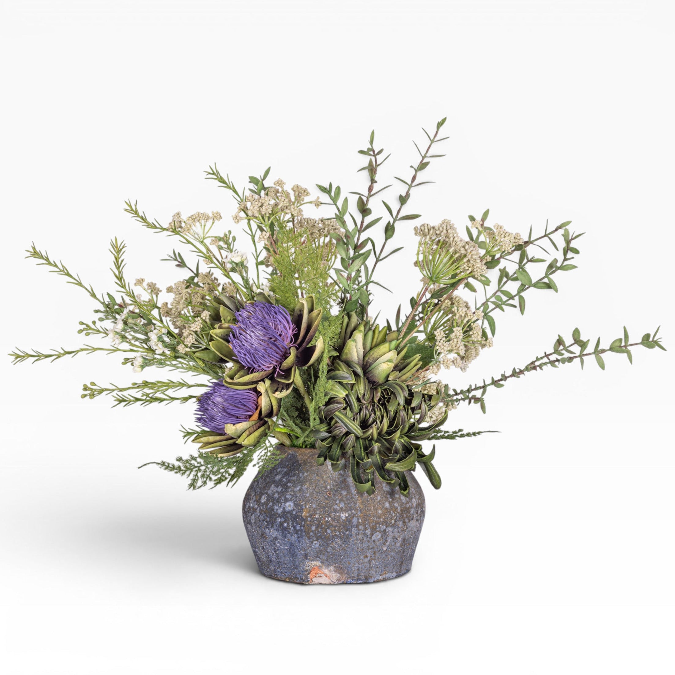 7" Bodie Pot wth Artichoke Arrangement