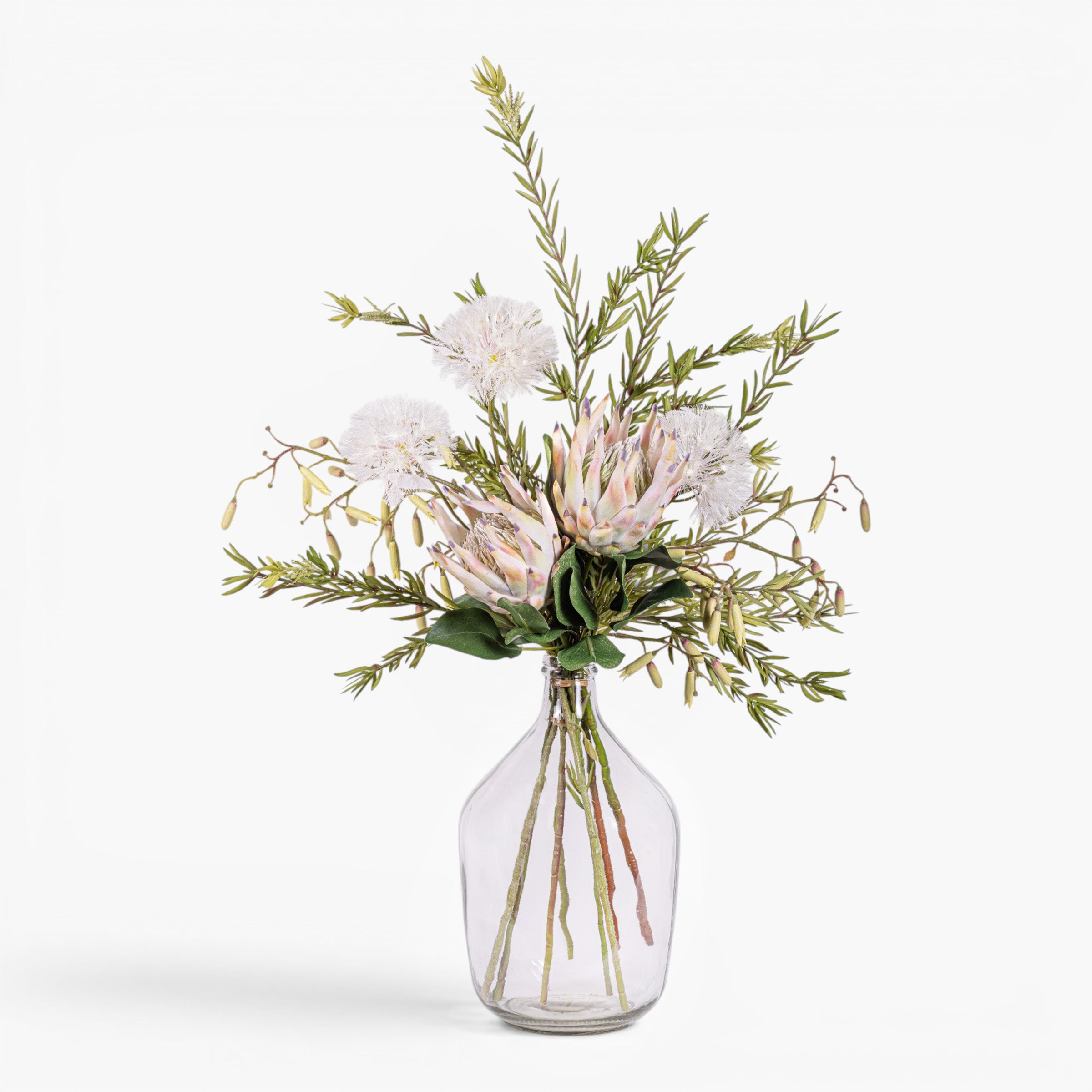15" Luna Vase with King Protea Arrangement AR1944