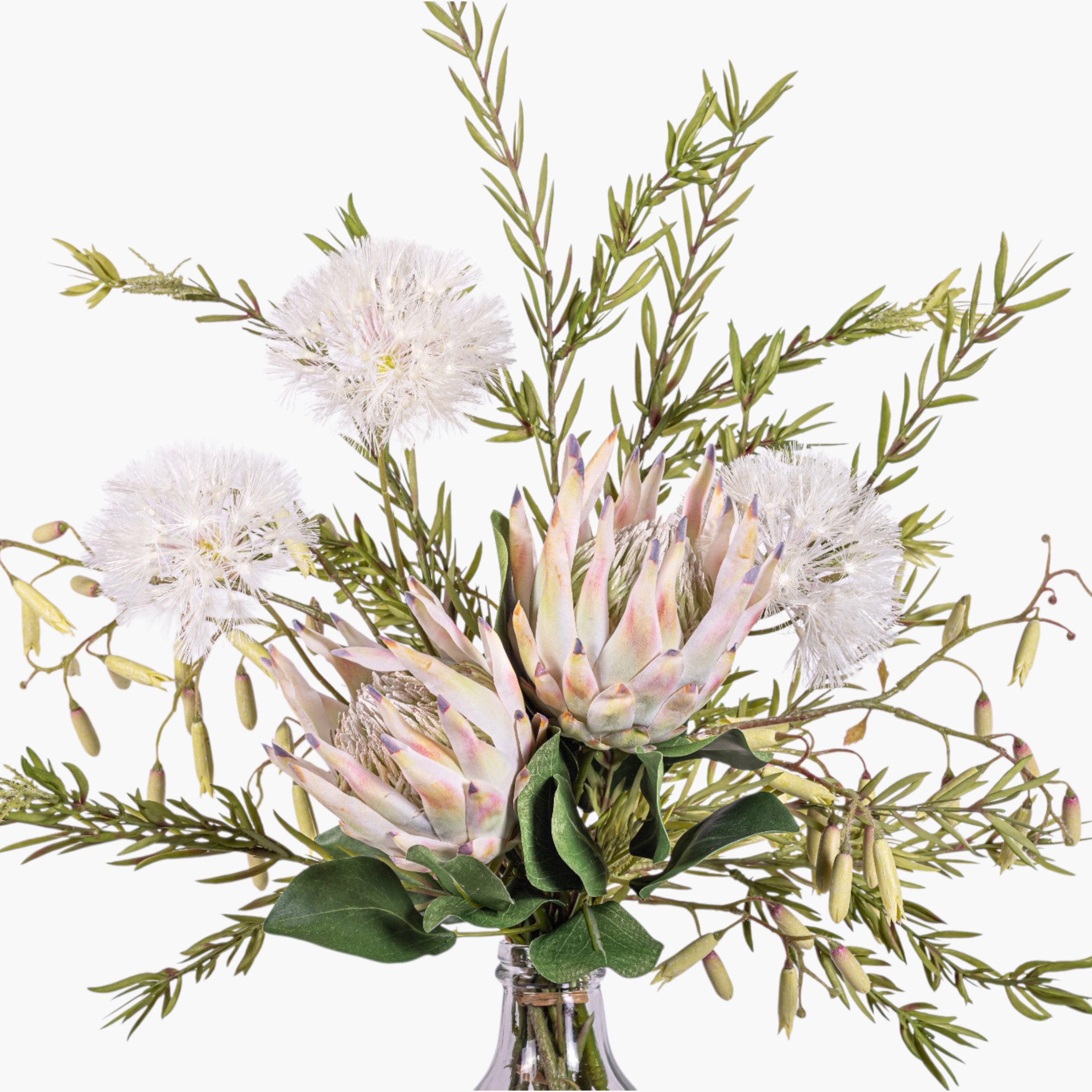 15" Luna Vase with King Protea Arrangement AR1944