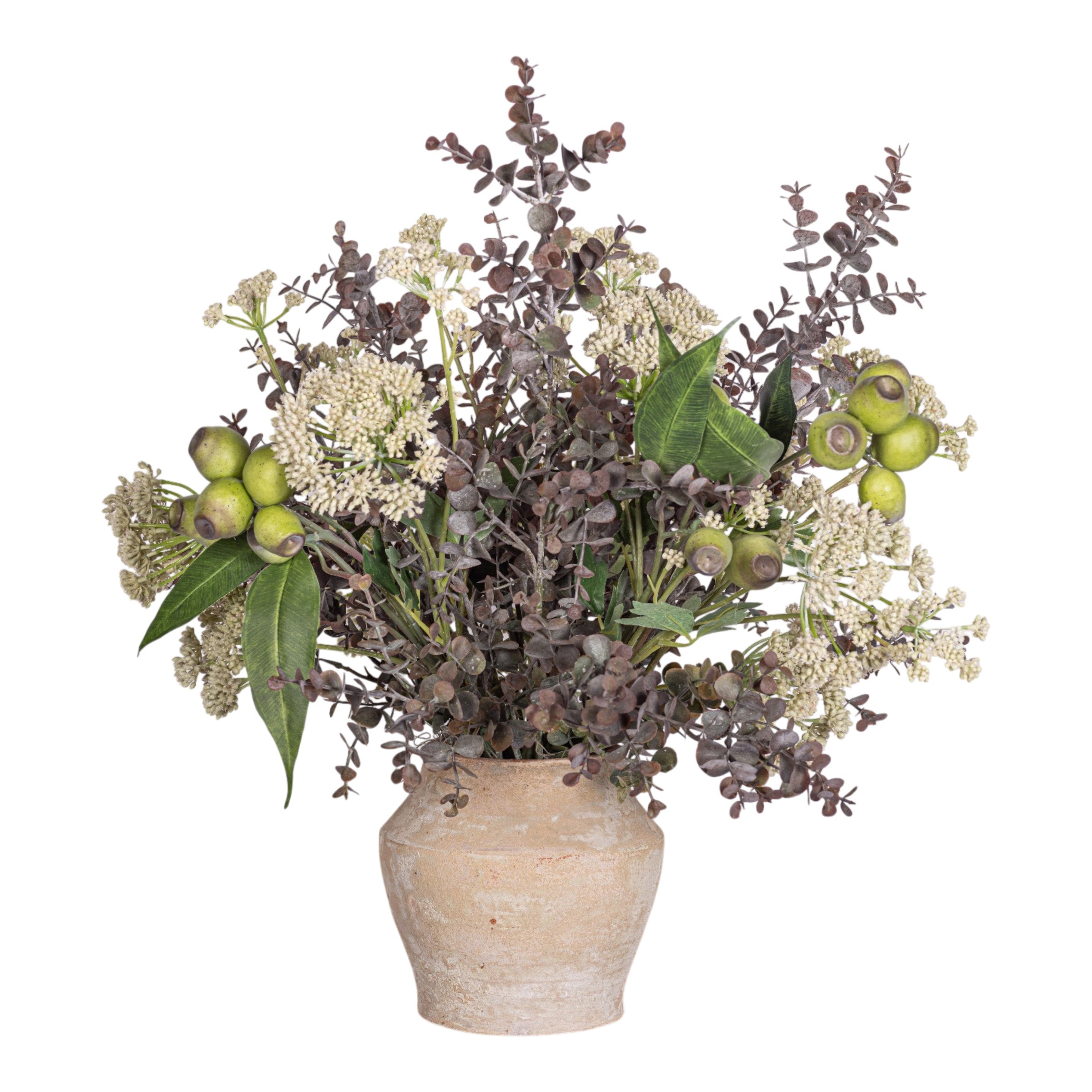 Mila Pot with Mixed Greenery Arrangement AR1952