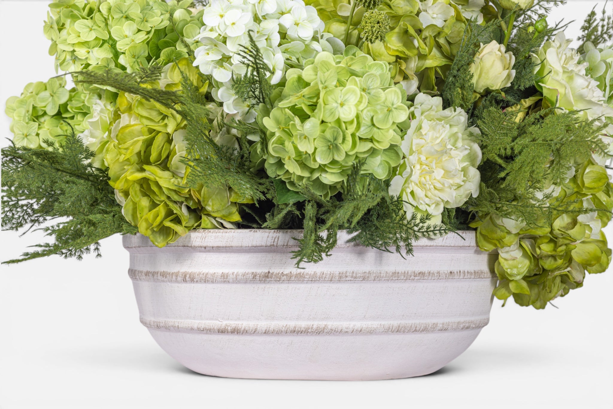 24" Suri Bowl with Mixed Hydrangea Arrangement AR1964