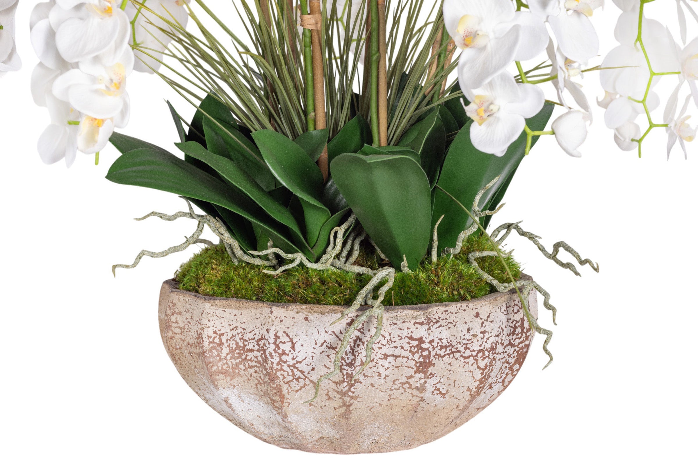 30" Ansel Bowl with Orchid Arrangment AR1965