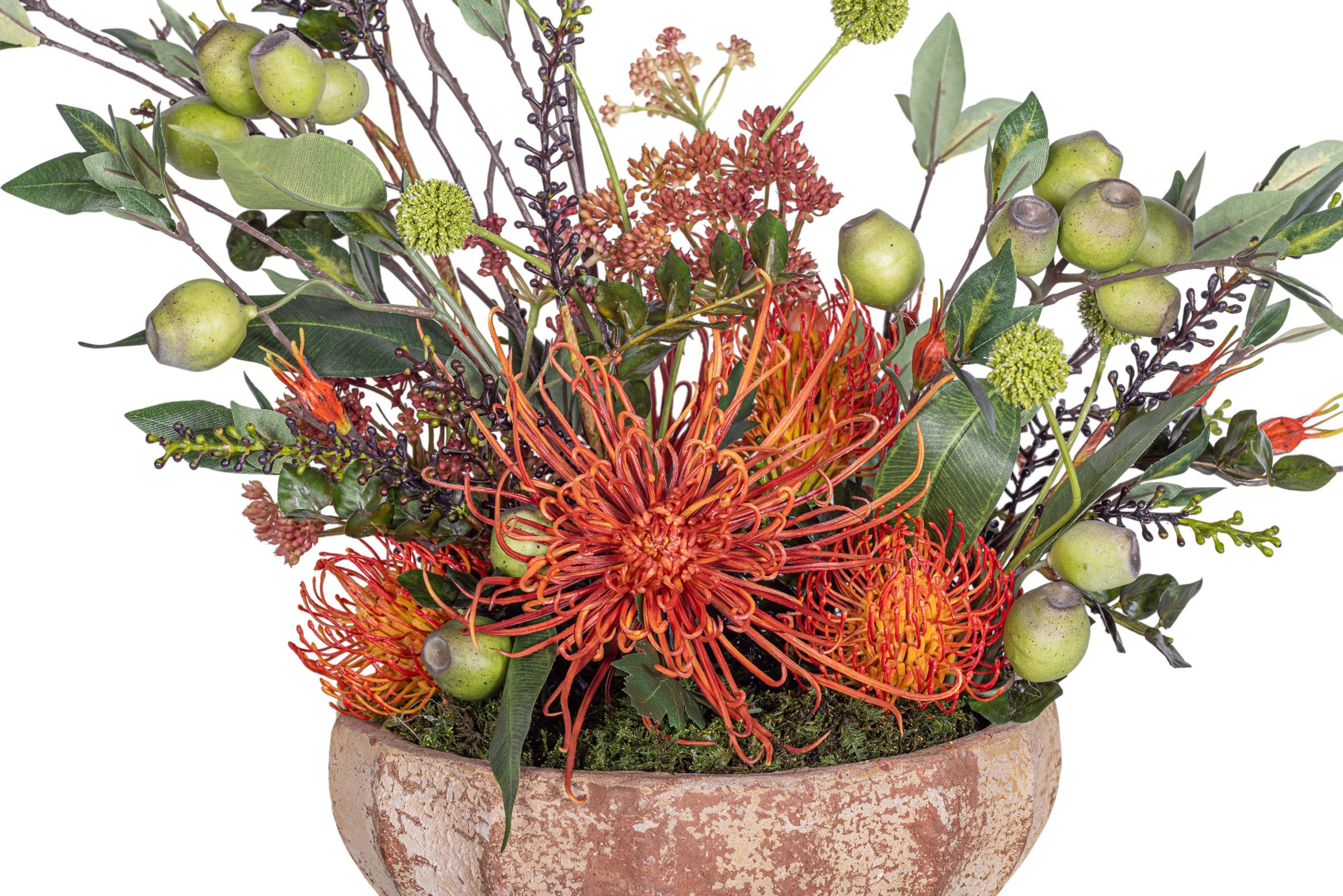 35" Ansel Bowl with Mixed Floral Arrangement AR1971