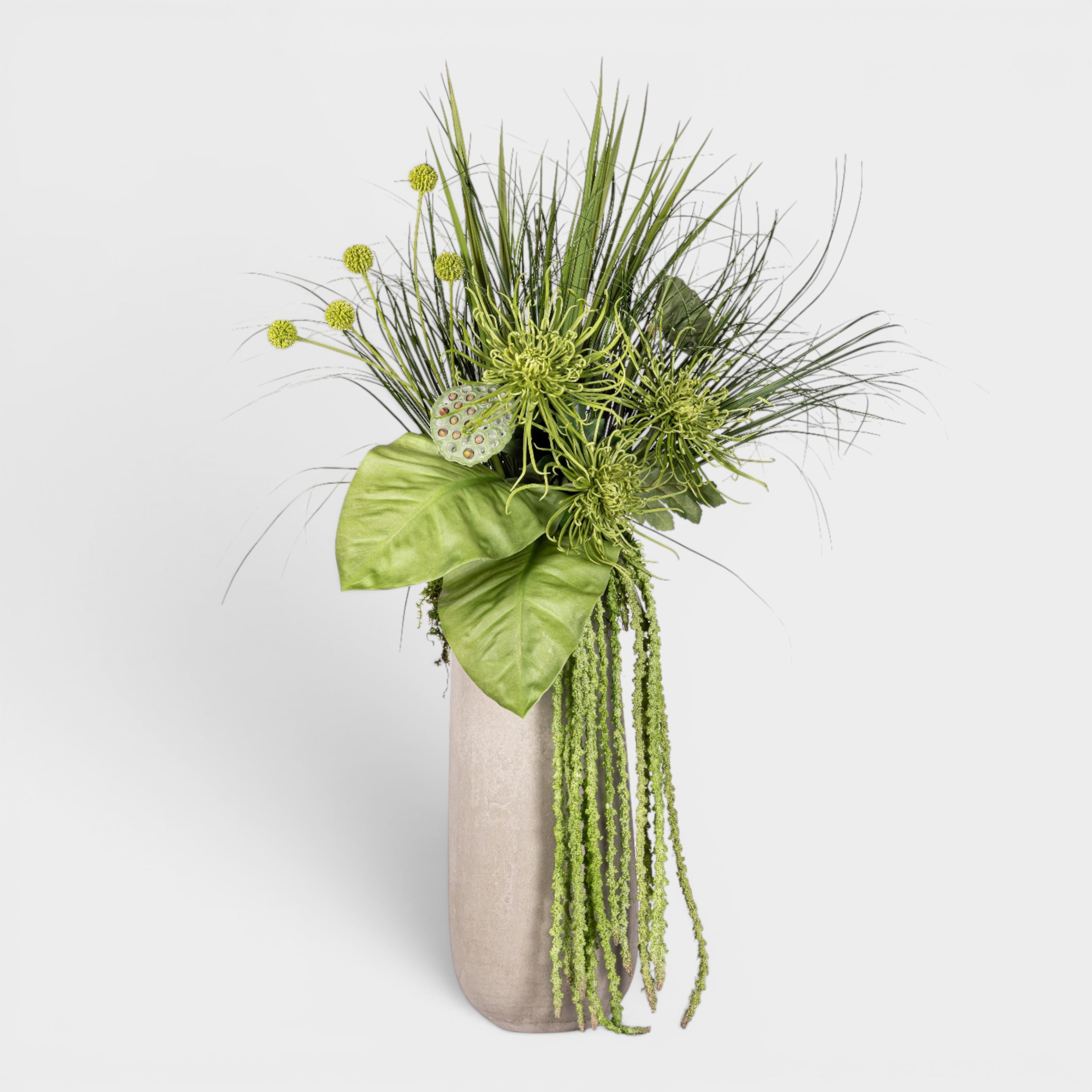 Newport Vase with Mixed Greenery Arrangement AR1982