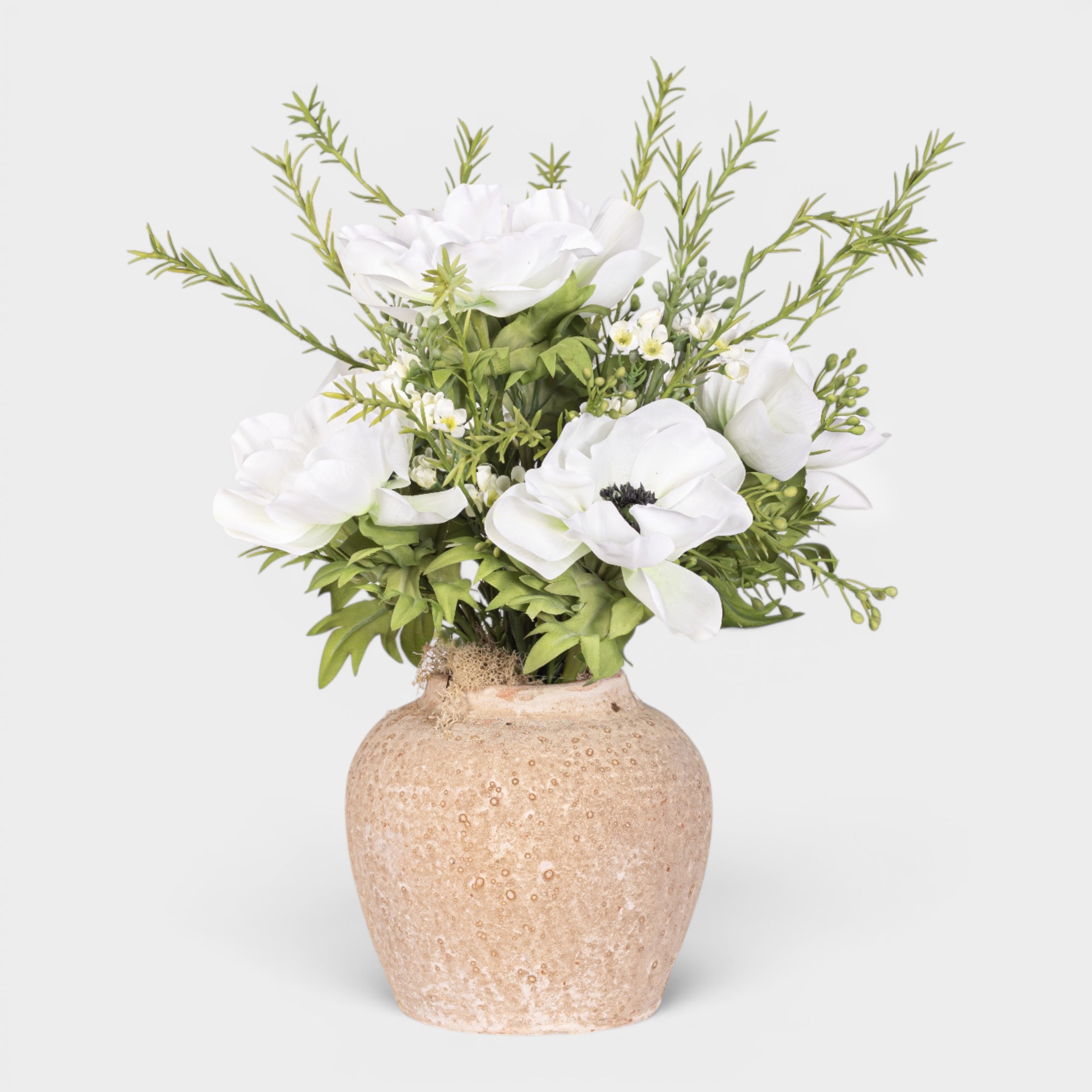 15" Haley Pot with Anemone Floral Arrangement AR1983