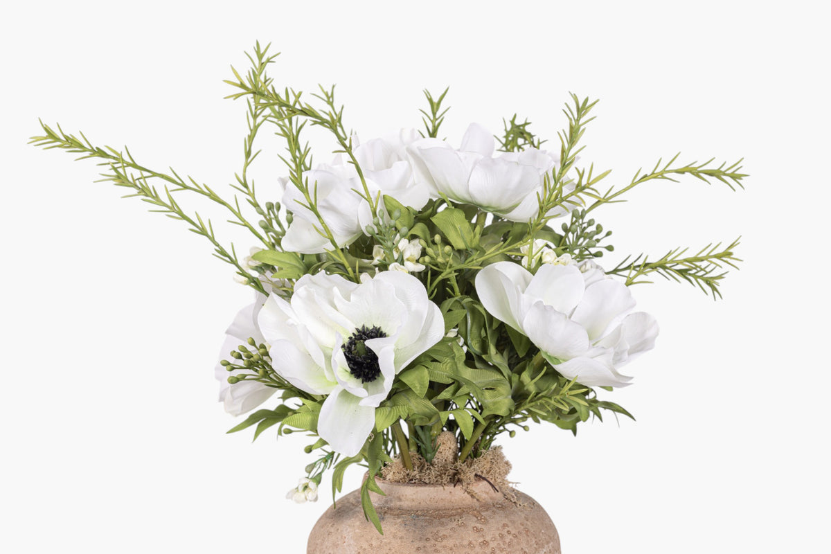 15" Haley Pot with Anemone Floral Arrangement AR1983