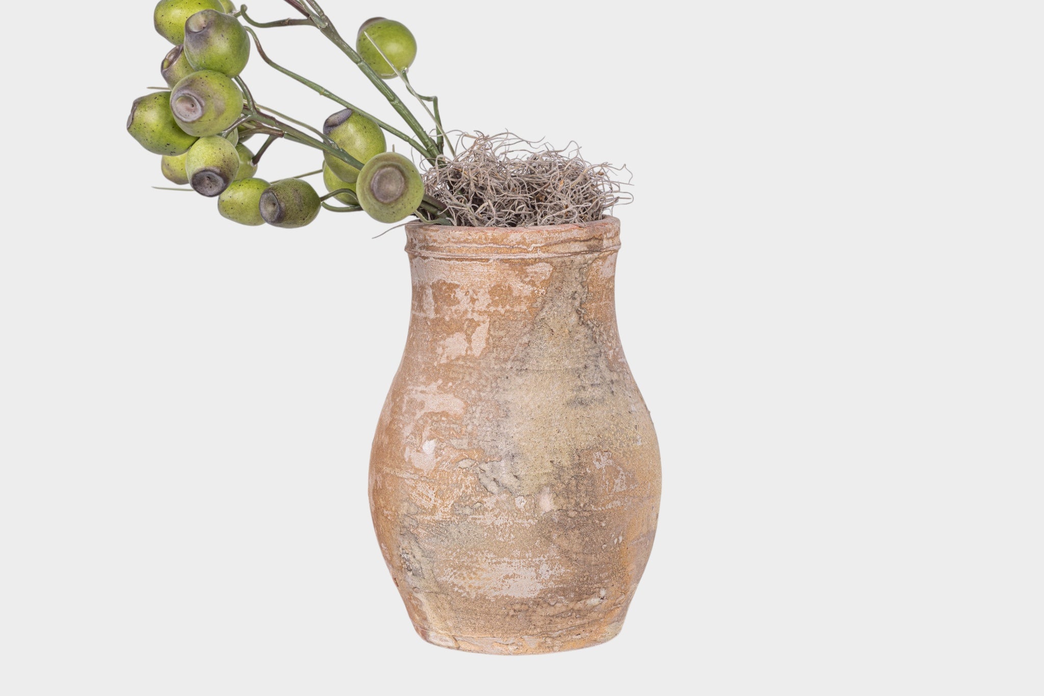 Rue Vase with Eucalyptus Seed Arrangement AR1984
