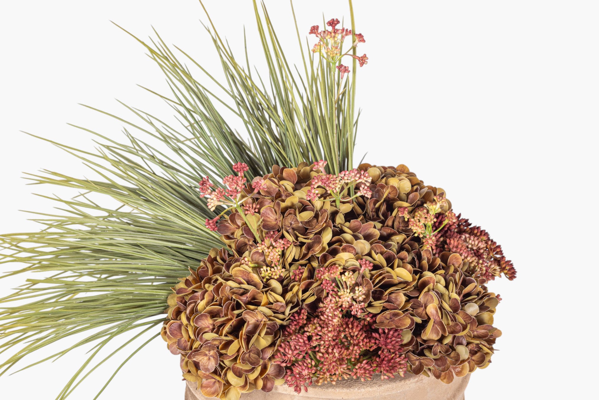 Enzo Bowl with Fall Hydrangea Arrangement AR1985