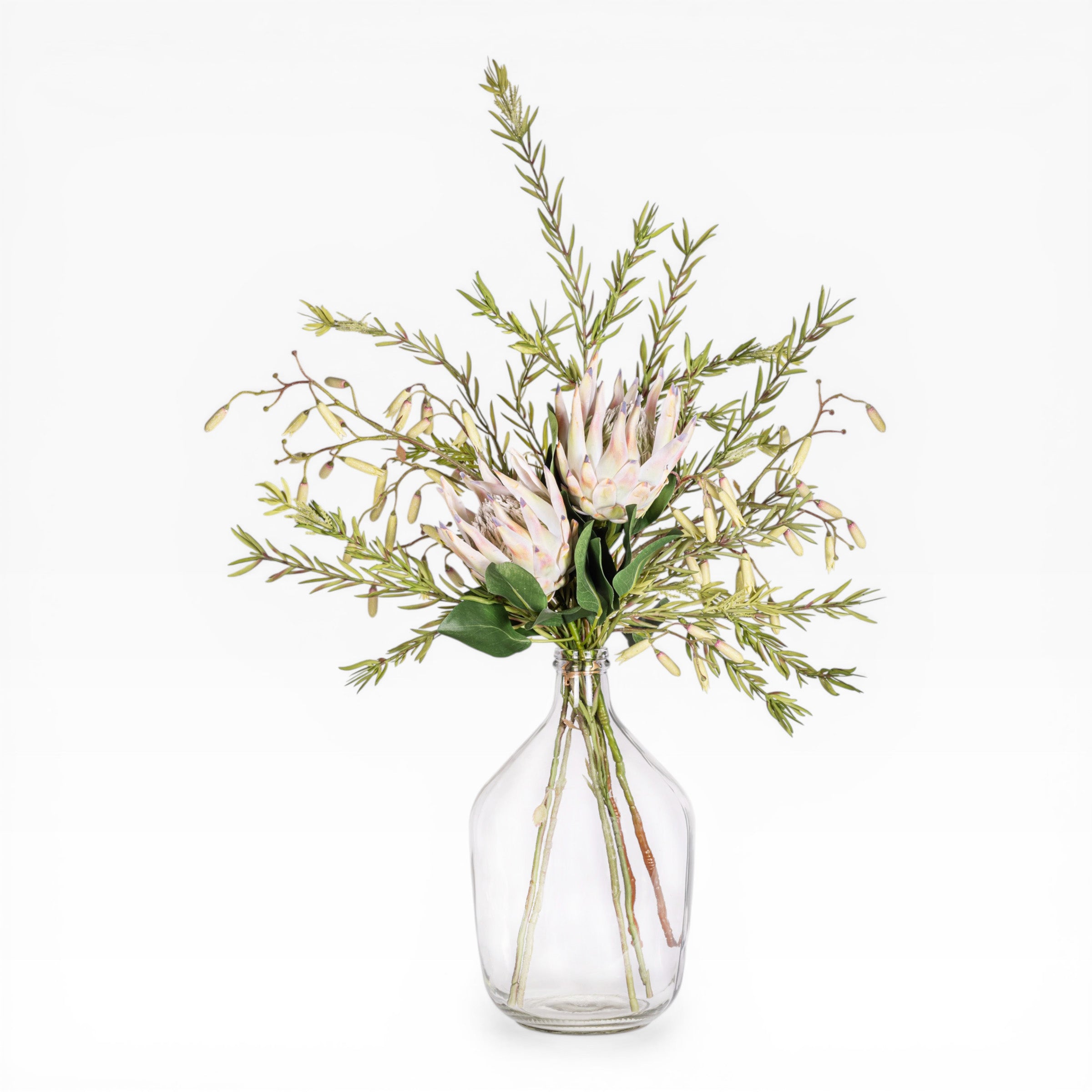 14" San Miguel Jug with King Protea Arrangement