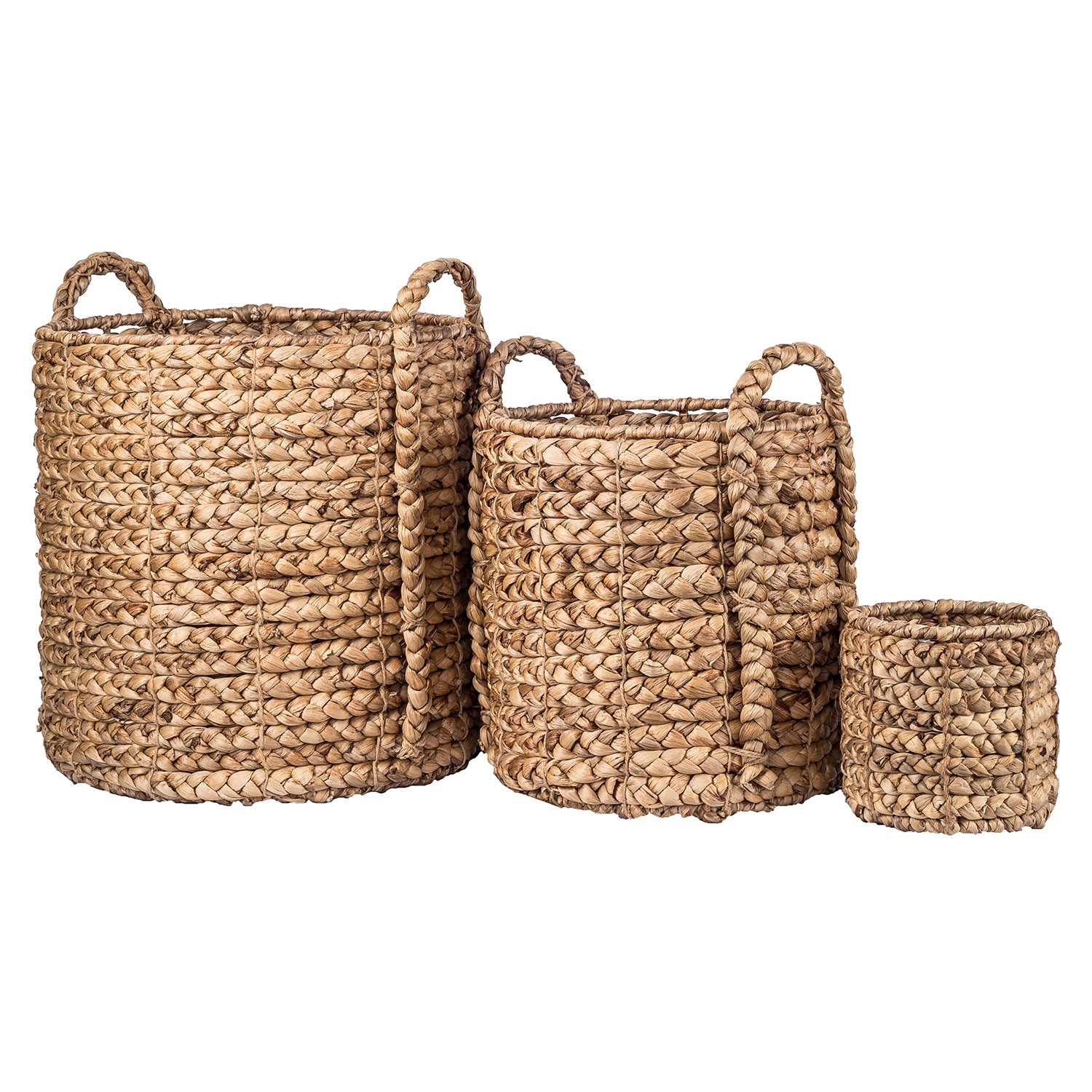 Kenna Basket Collection With Handles-Natural         BS1008