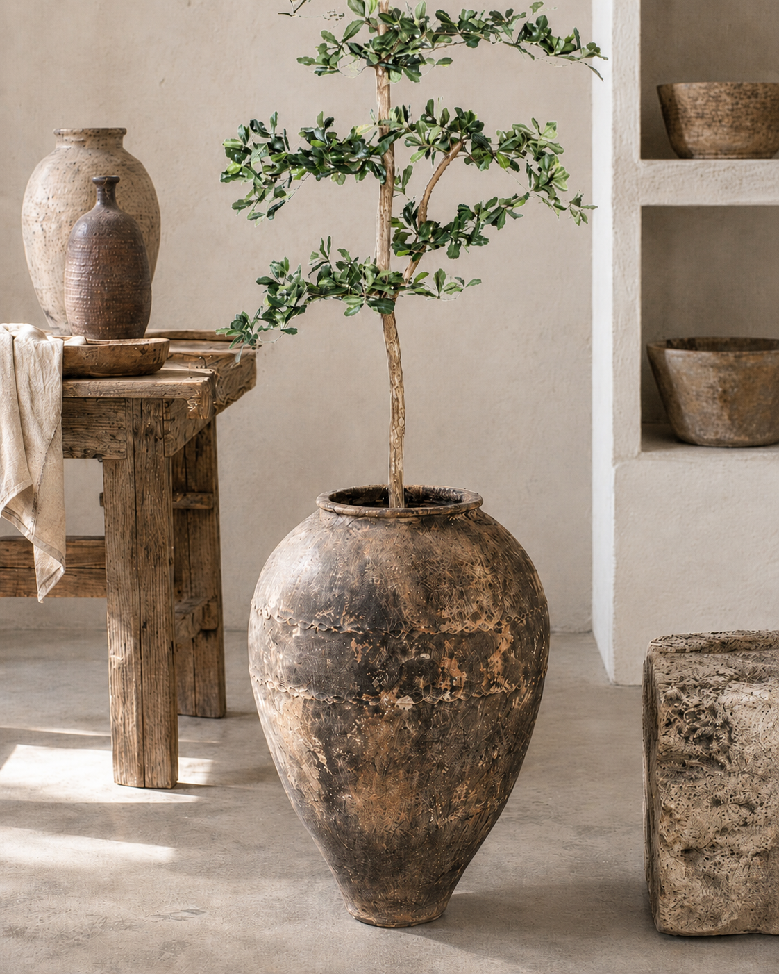 Turkish Olive Pot | Vintage Black