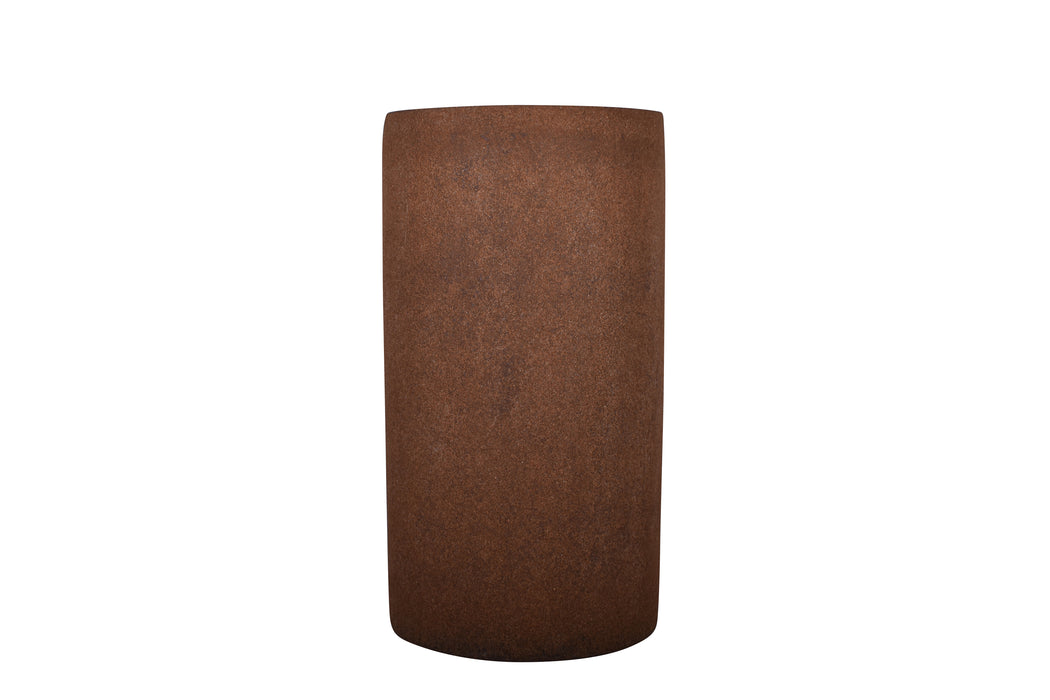 Brindisi Planter Collection-Rust Color Cylinder   CN1210
