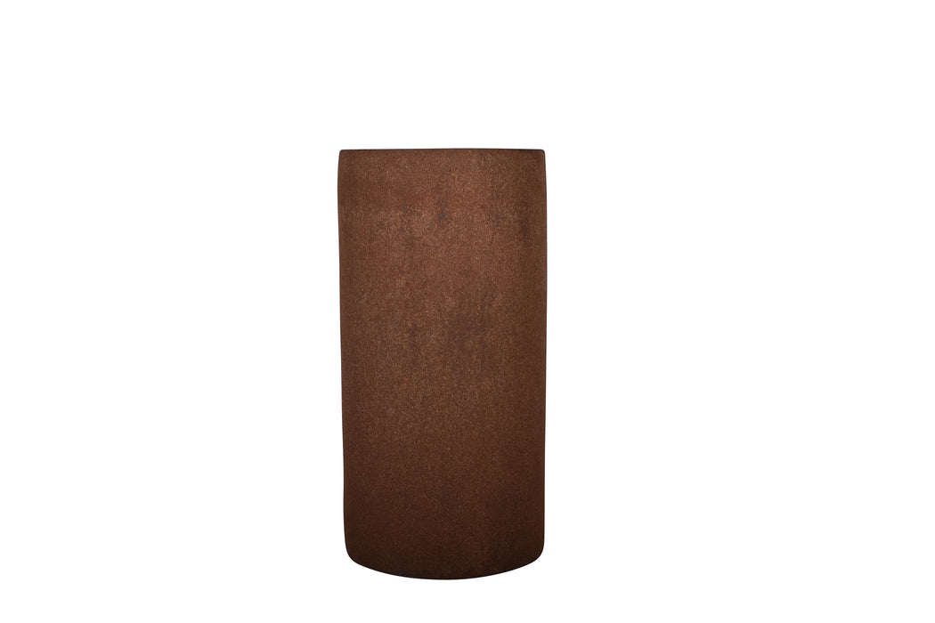 Brindisi Planter Collection-Rust Color Cylinder   CN1210