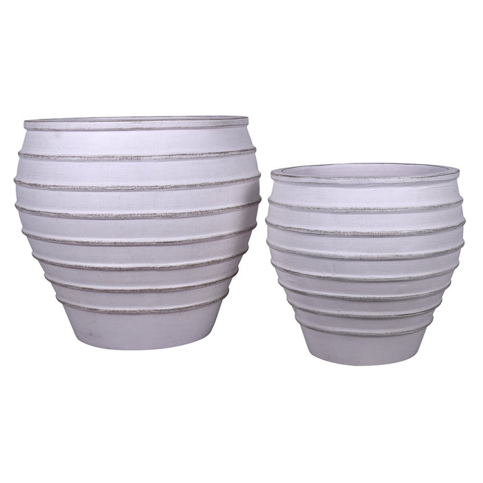 Roma Planter Collection- Antique White Terracotta    CN1215