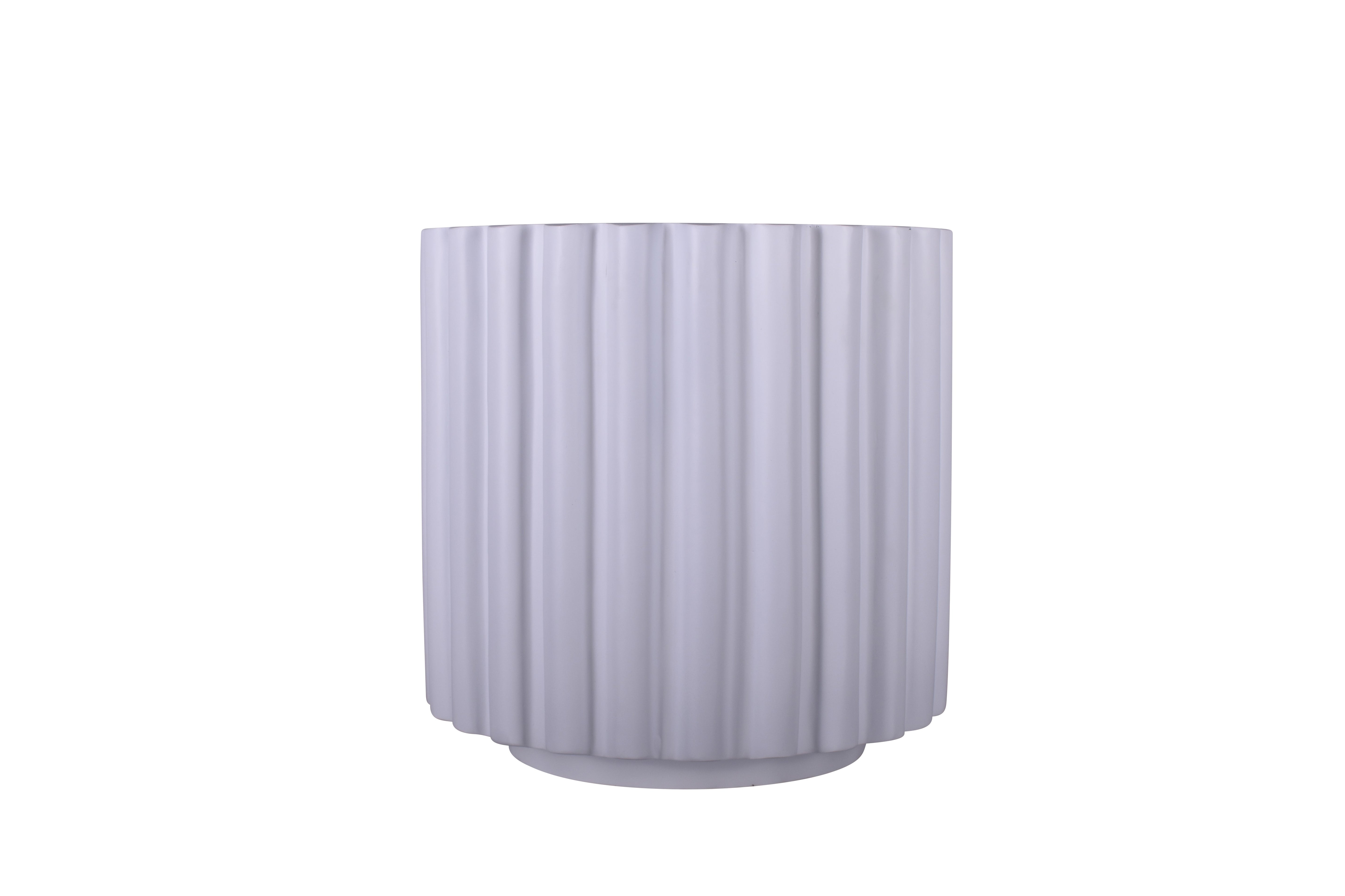 Fiona Planter Collection-White Fluted Fiberglass Collection   CN1245