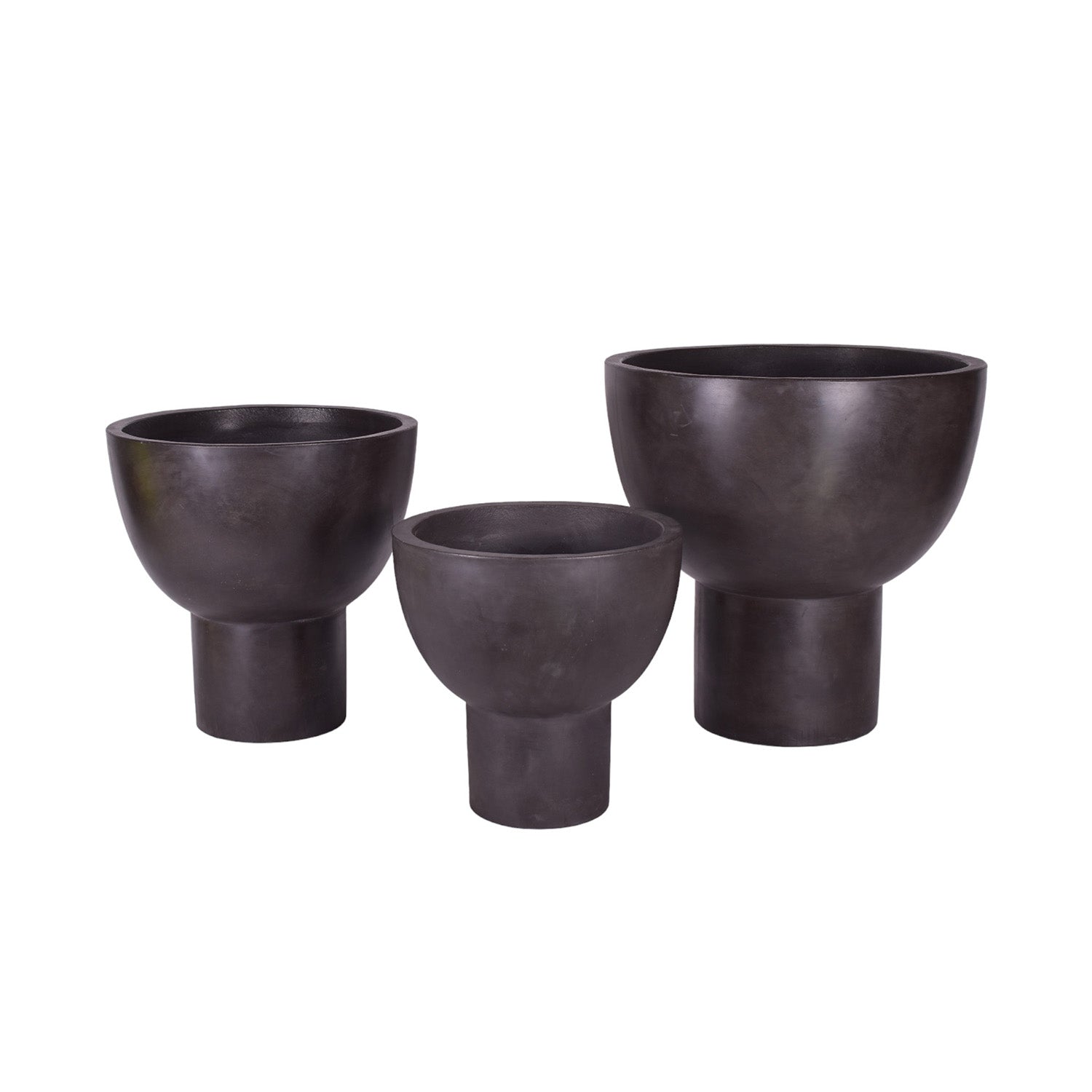 Michael Tall Pot Collection - Black Concrete   CN1255