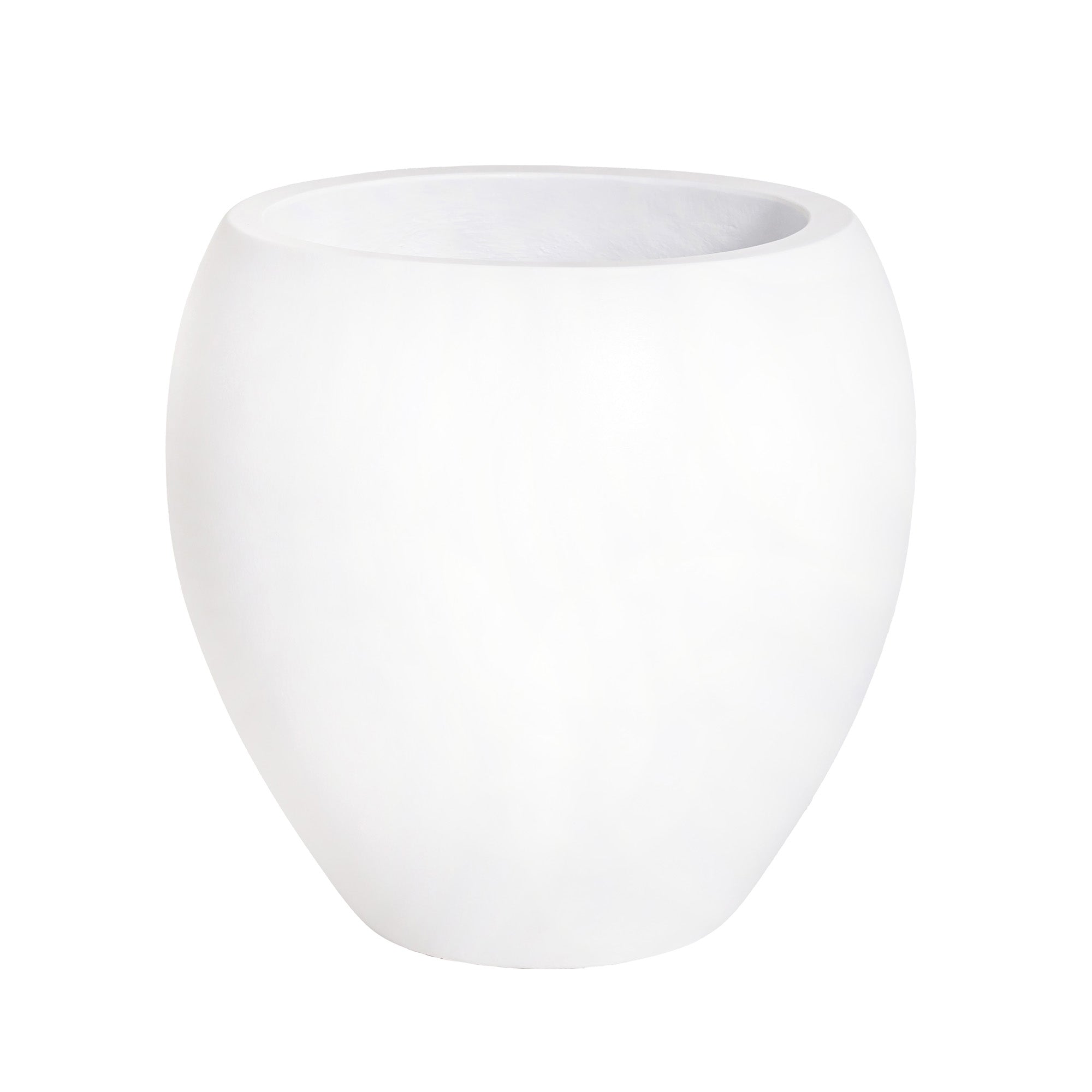Mack Collection Concrete Round Planters - White    CN1339