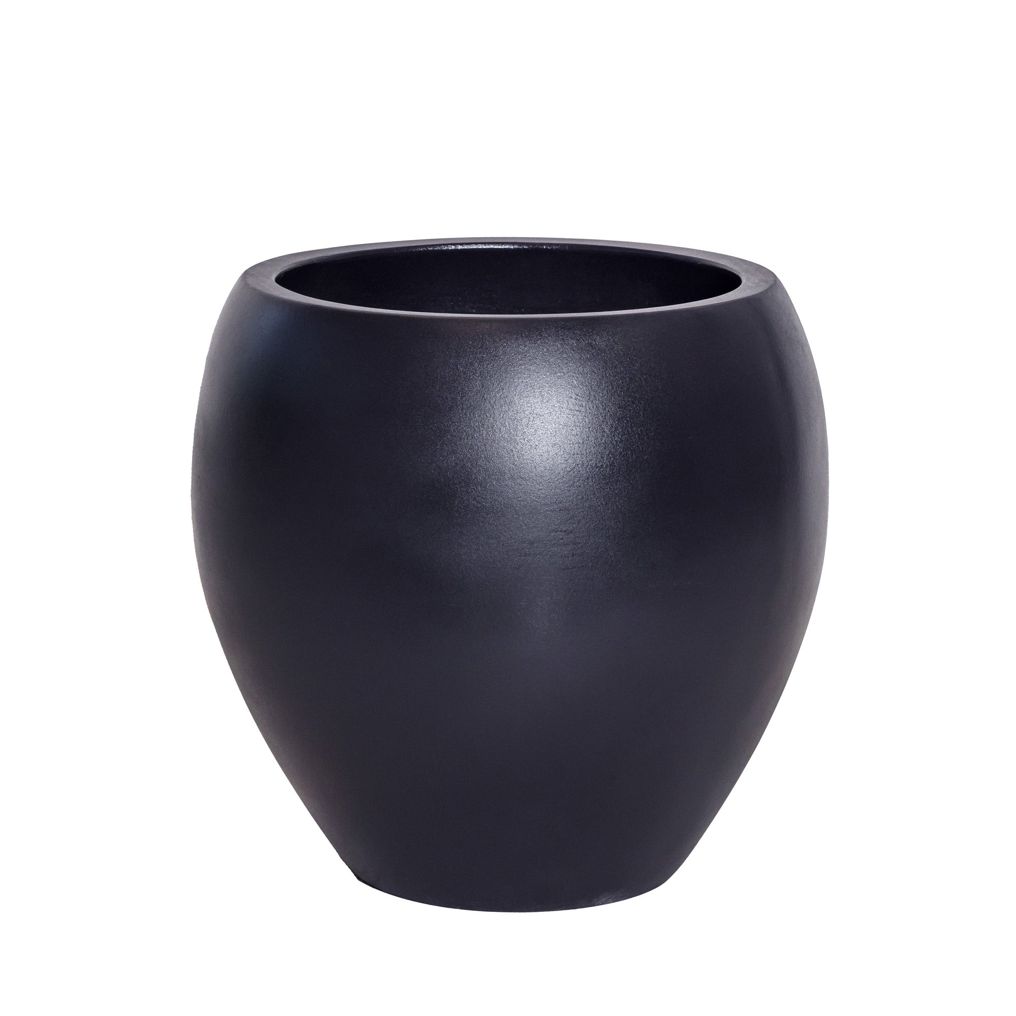 Mack Collection Concrete Round Planter - Black    CN1340