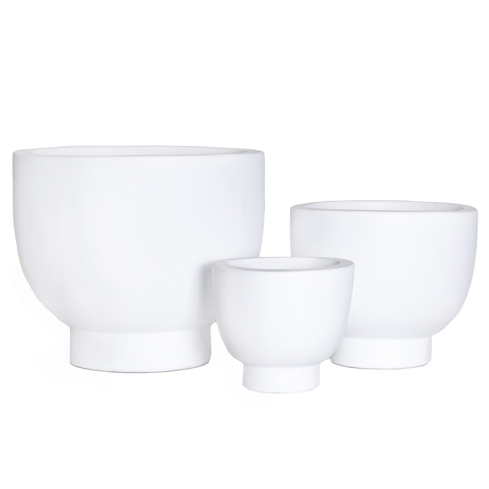 Mack Collection Compote Bowls - White Concrete   CN1343