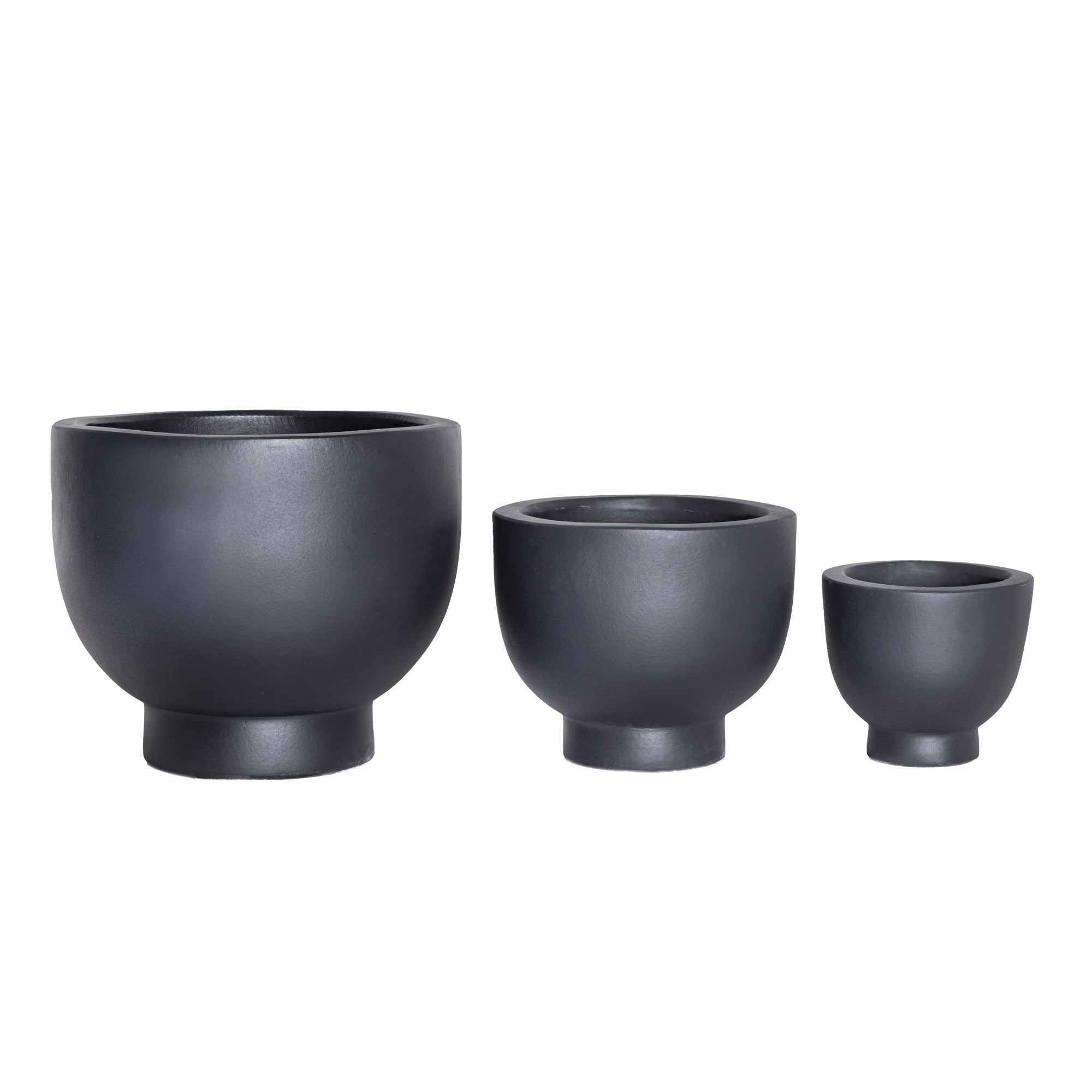 Mack Collection Compote Bowls - Black Concrete  CN1344