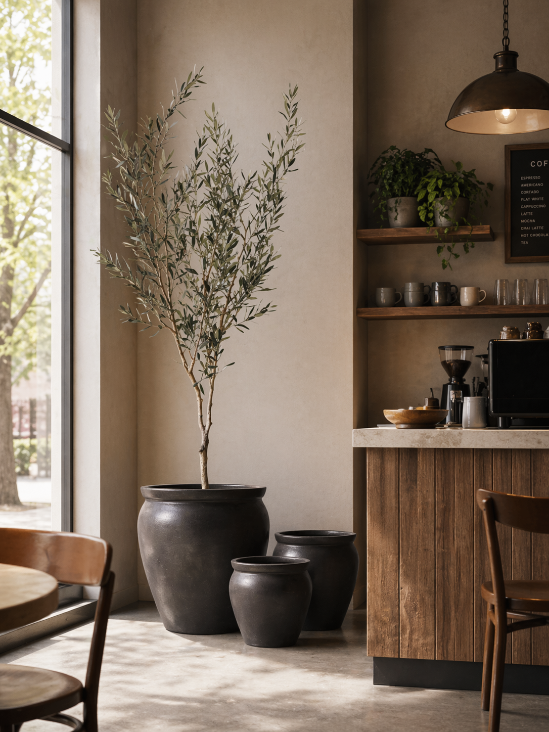 6' Olive Tree in Henry Planter PC1442CN1421LG