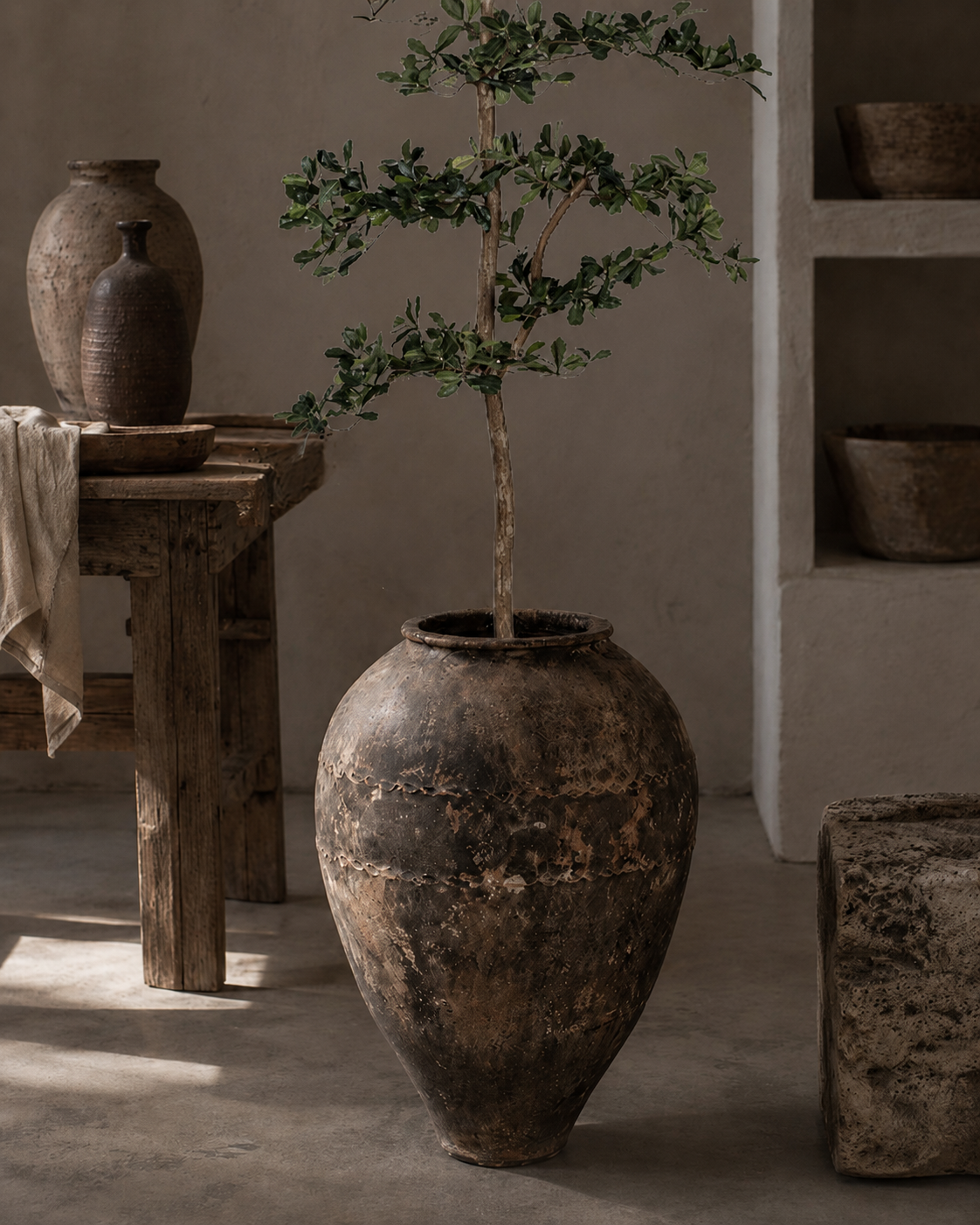 Turkish Olive Pot | Vintage Black