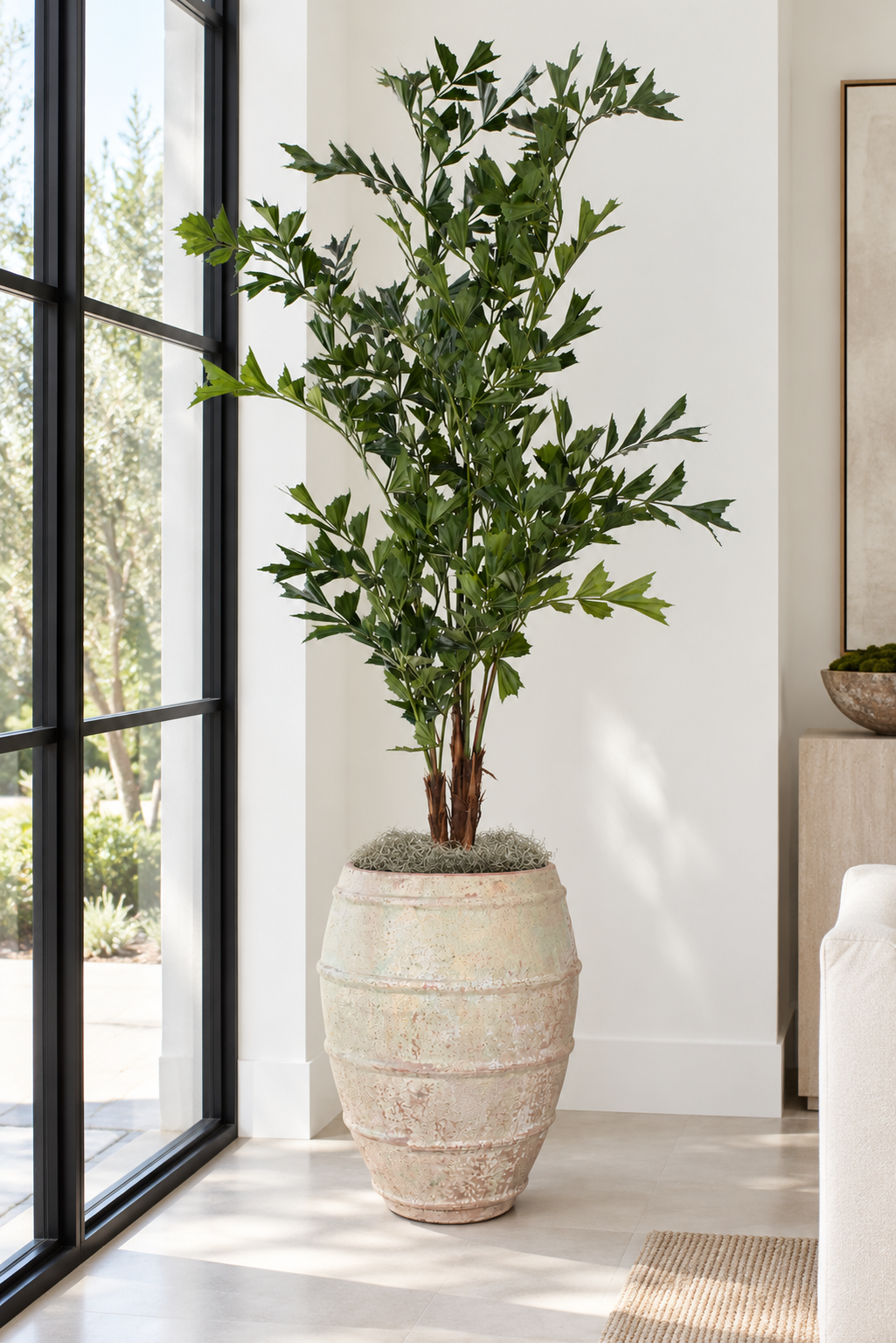 10' Fishtail Palm in Zara Planter | PC1251CN1400LG
