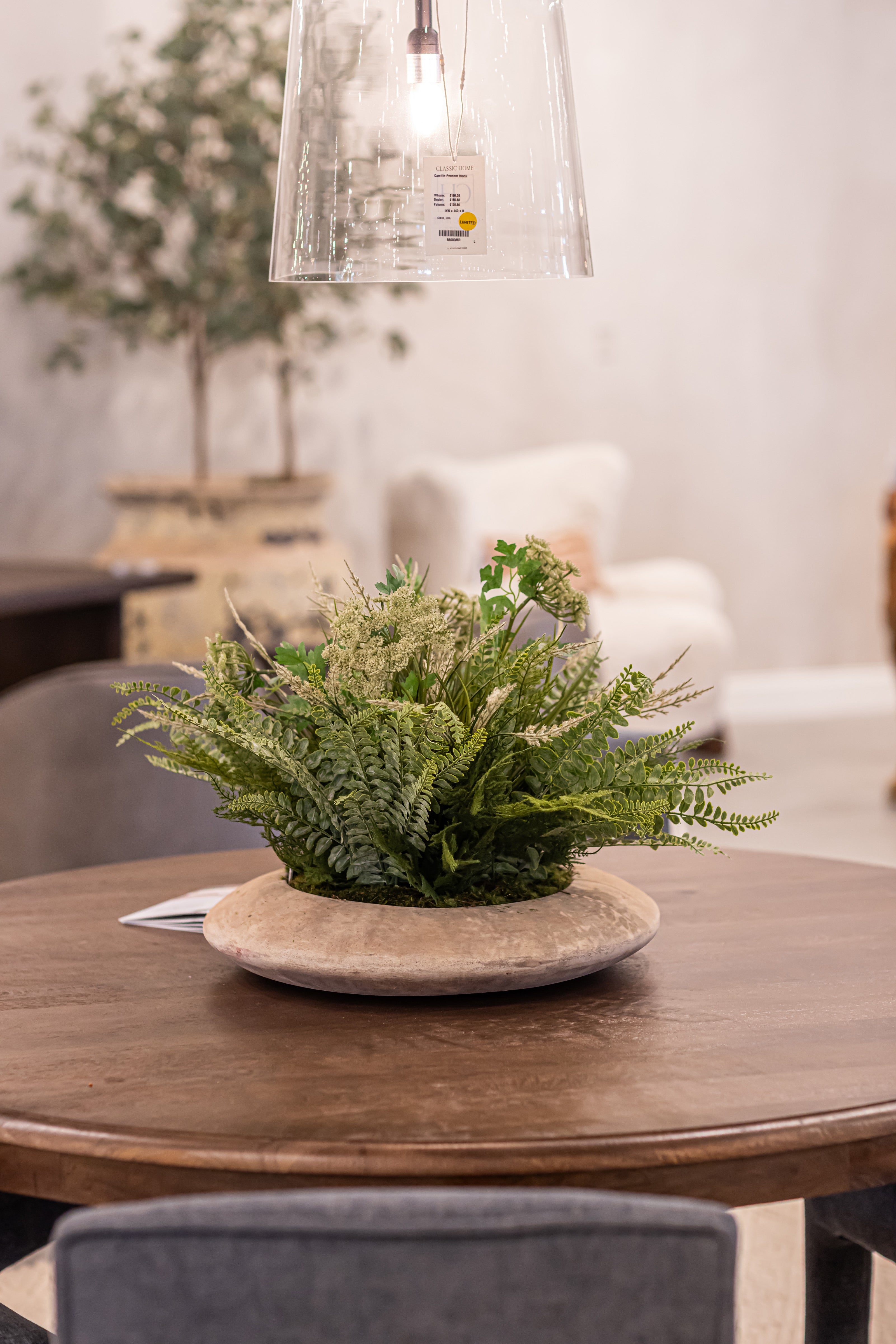 20" Flying Saucer with Whimsical Greenery Arrangement AR1348