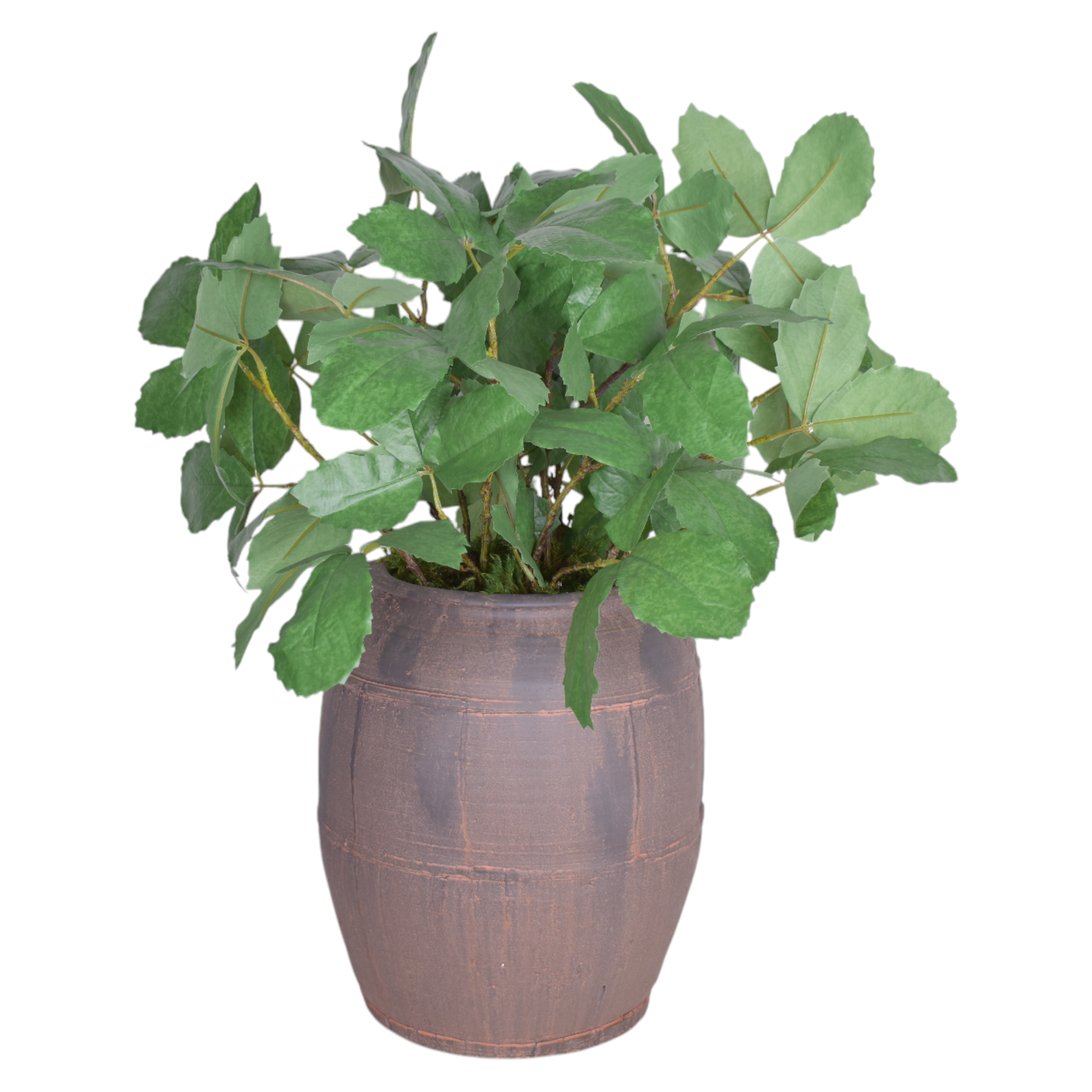 Prescott Planter with UV Protected Green Leaf Arrangement   AR1883