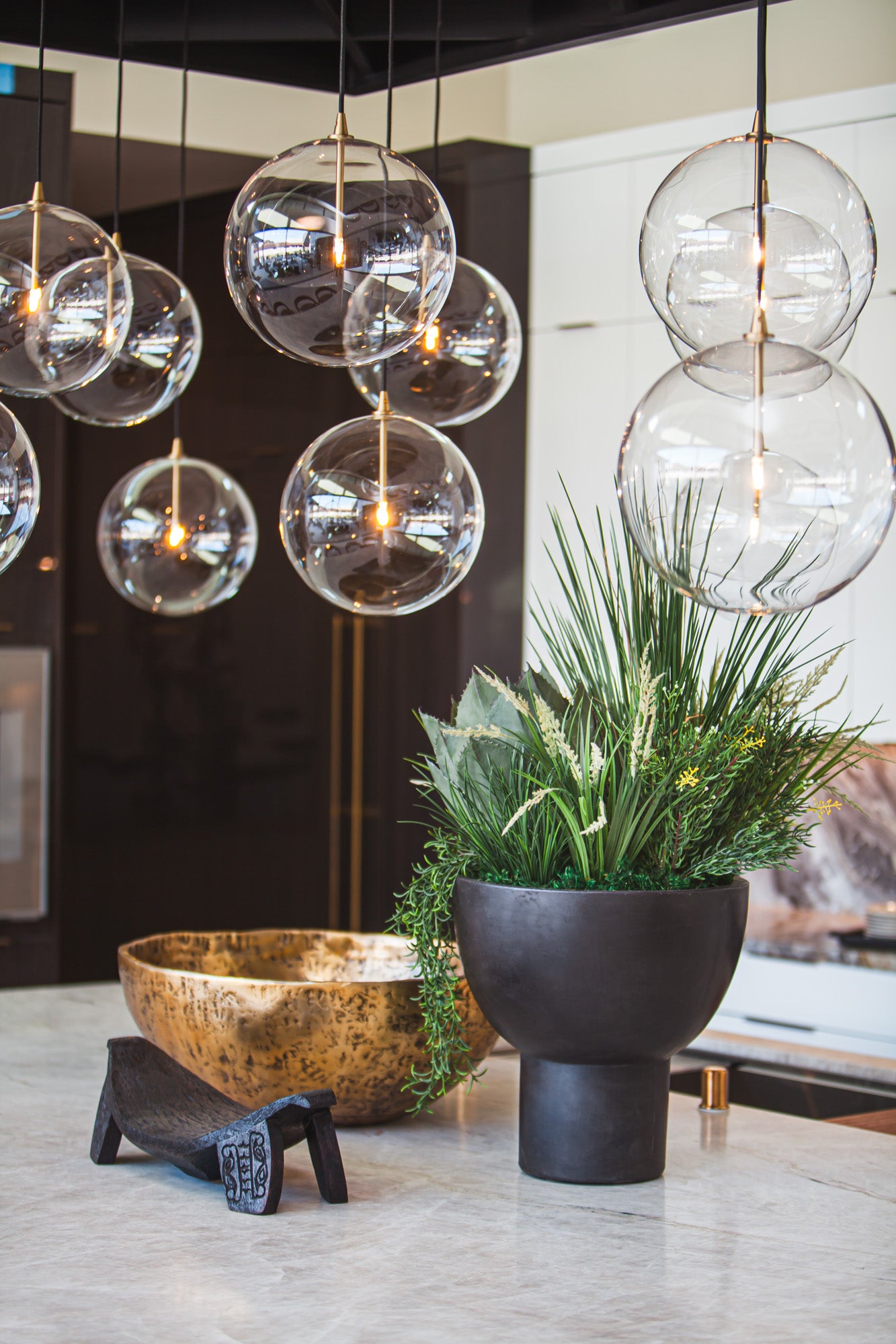 Michael Tall Pot Collection - Black Concrete   CN1255